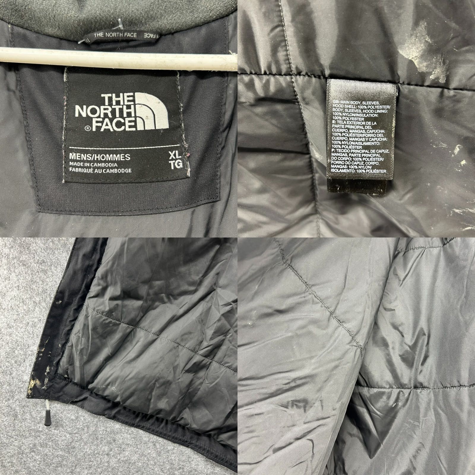 The North Face The North Face Jacket Mens XL Black Hooded Full Zip Quilted Lined Insulated Nylon Size US XL / EU 56 / 4 - 8 Thumbnail