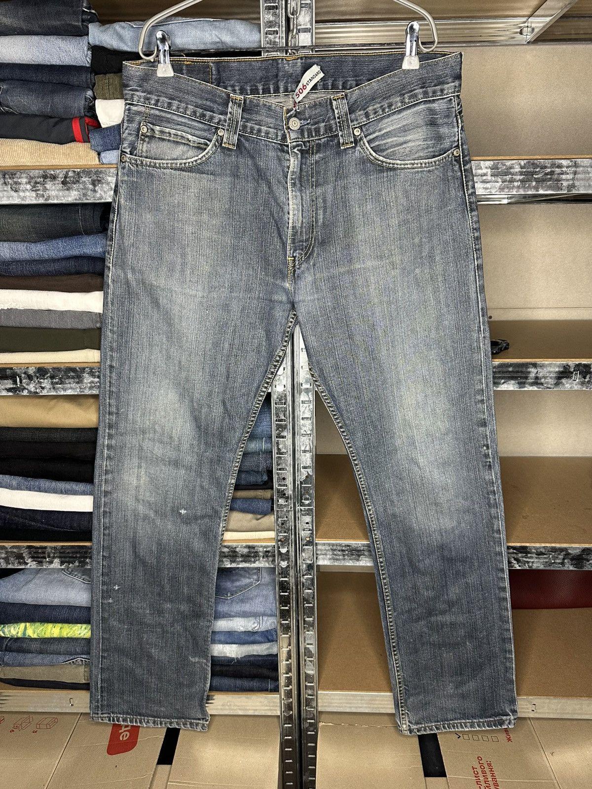 Levi's Levi's 506 Straight Jeans W36 L34 Denim Faded Pants Size US 36 / EU 52 - 1 Thumbnail