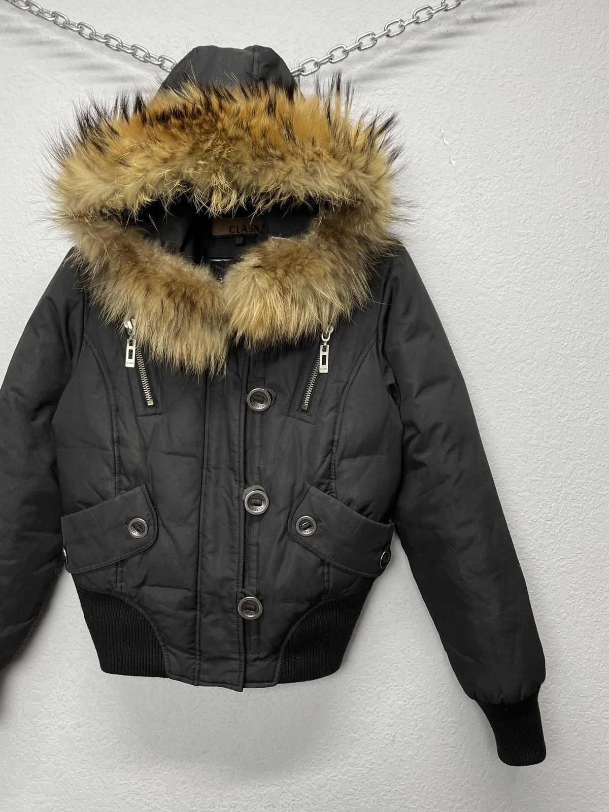 Le Grande Bleu (L.G.B.) Vintage Rick Owens Vibe Faux Fur Trim Girly Puffer Jacket y2 Size S / US 4 / IT 40 - 10 Thumbnail