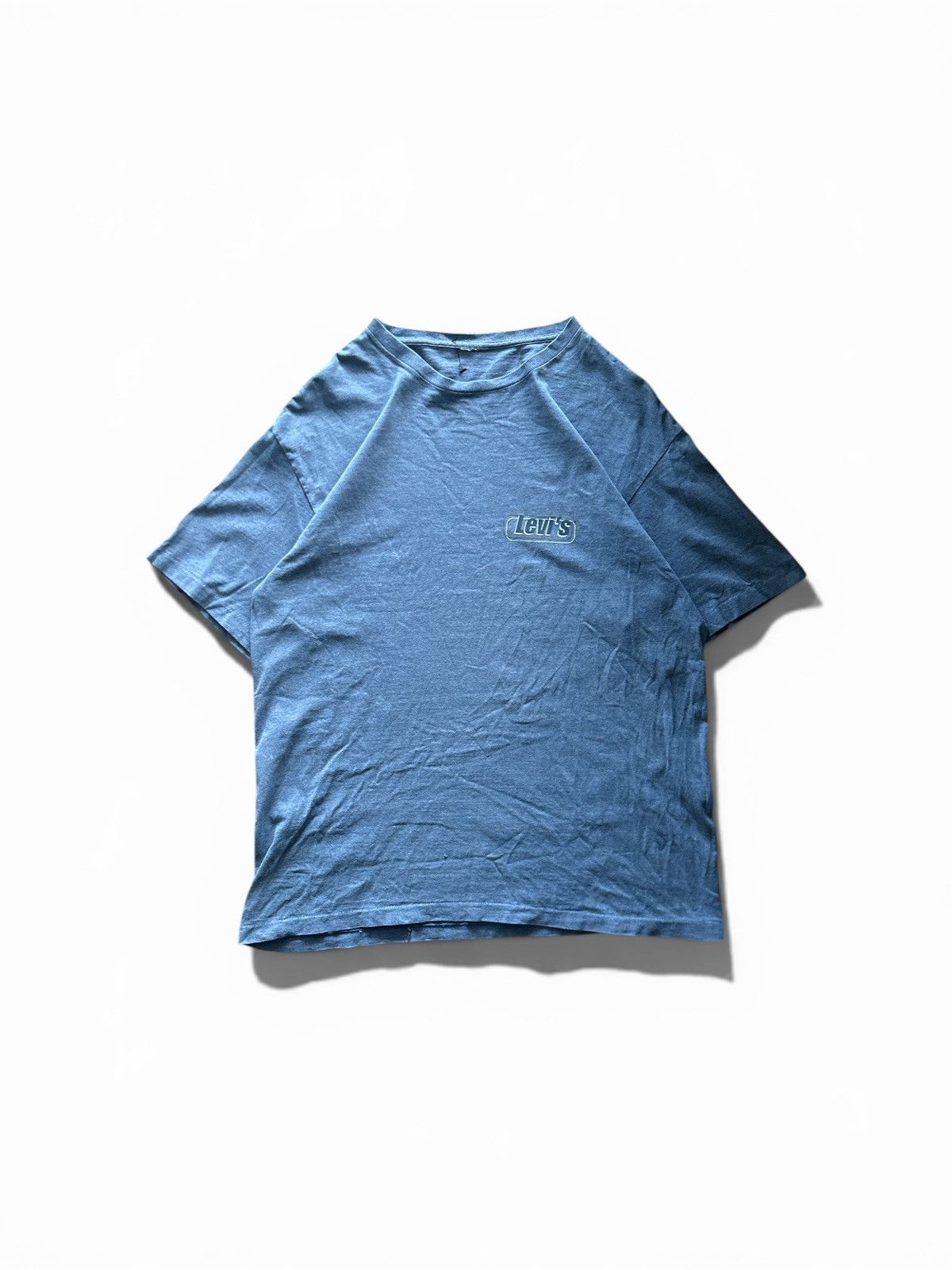 Levi's Vintage 90s Levi’s "Original Quality Blue Jeans" Blue Tee Size US L / EU 52-54 / 3 - 4 Thumbnail