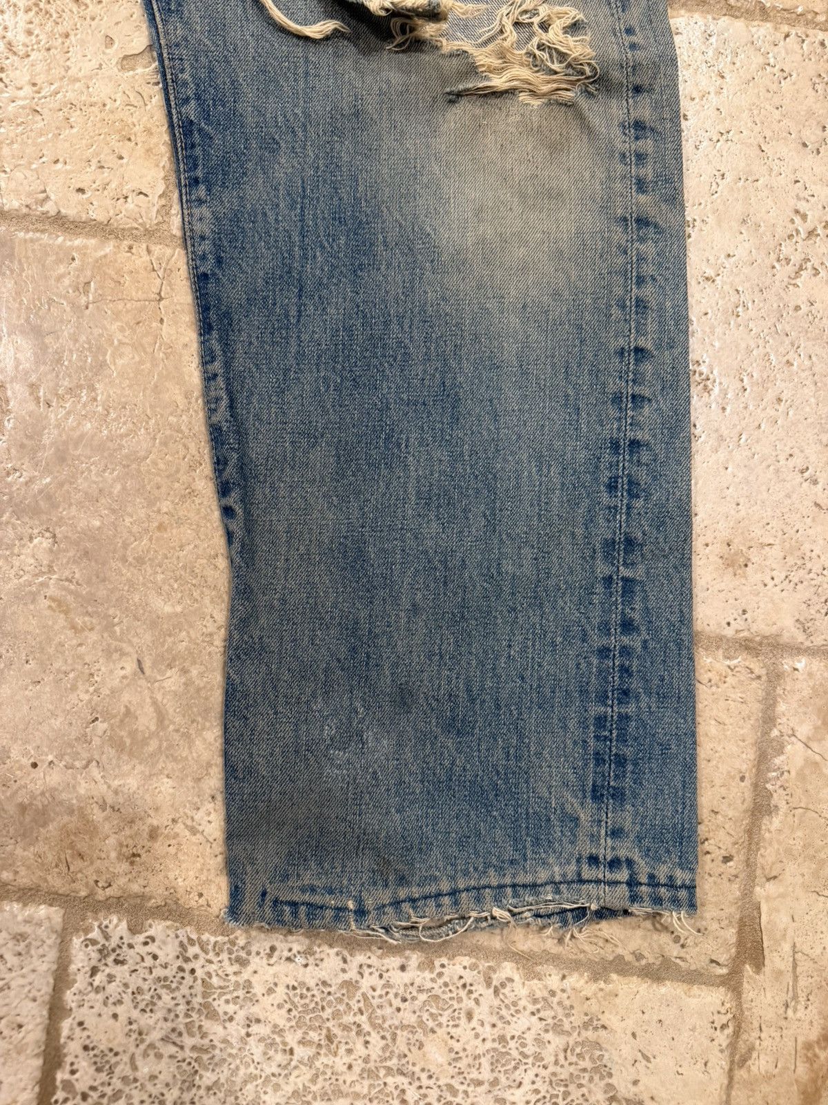Levi's Vintage Clothing Vintage Levi’s 60’s-70’s Thrashed Blue Wash Denim Jeans Size 36 - 5 Thumbnail