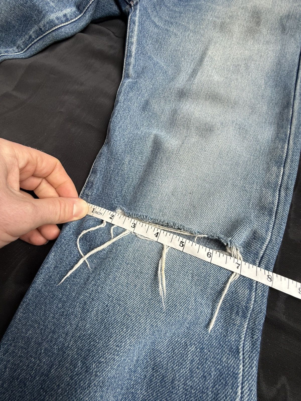 Saint Laurent Paris SS16 Saint Laurent D10 knee rip jeans Hedi 32 grail slim Size US 33 - 11 Thumbnail