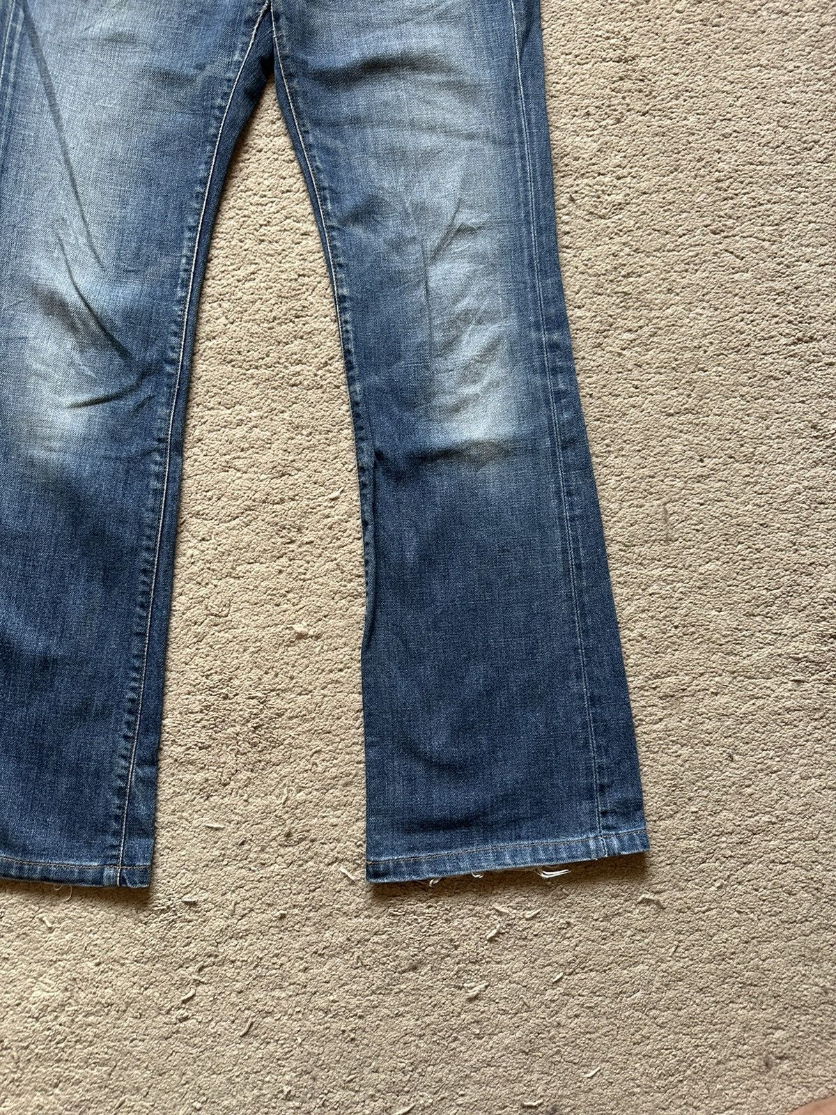 Diesel 2000s Diesel Low Rise Faded Wash Flare Jeans Size 29" - 3 Thumbnail