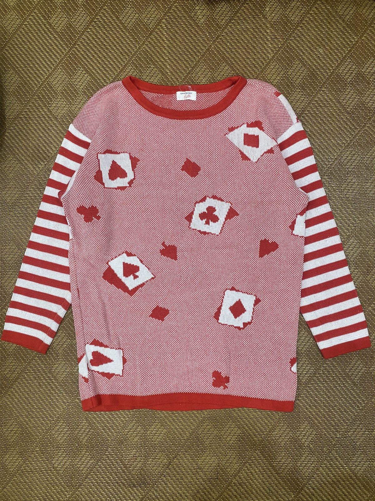 Givenchy [ARCHIVE] GIVENCHY LIFE "Playing Card" Intarsia Knit Sweater Size US S / EU 44-46 / 1 - 1 Thumbnail
