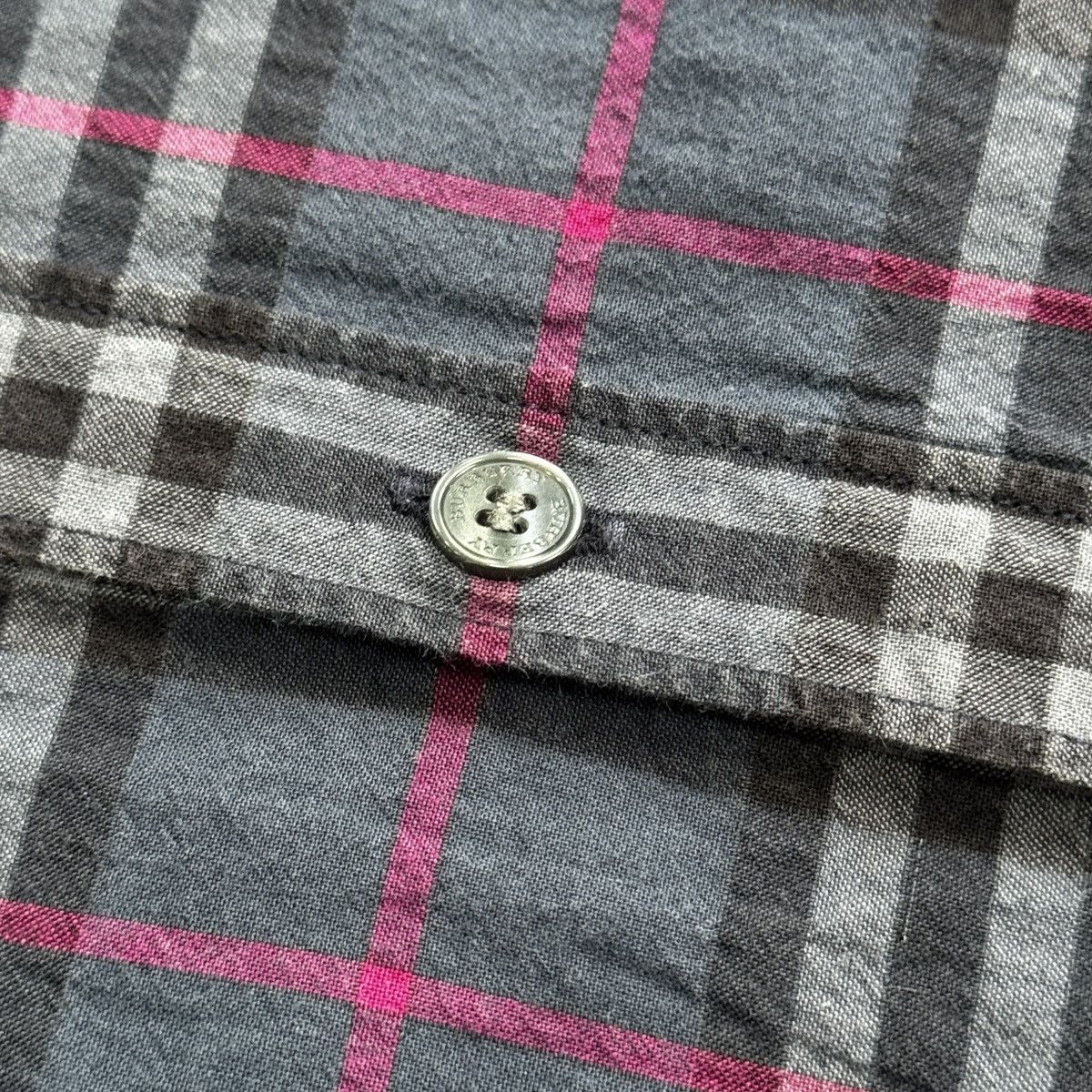 Burberry Burberry Brit Nova Check Blue Button Shirt Long Sleeve Size US XL / EU 56 / 4 - 8 Thumbnail