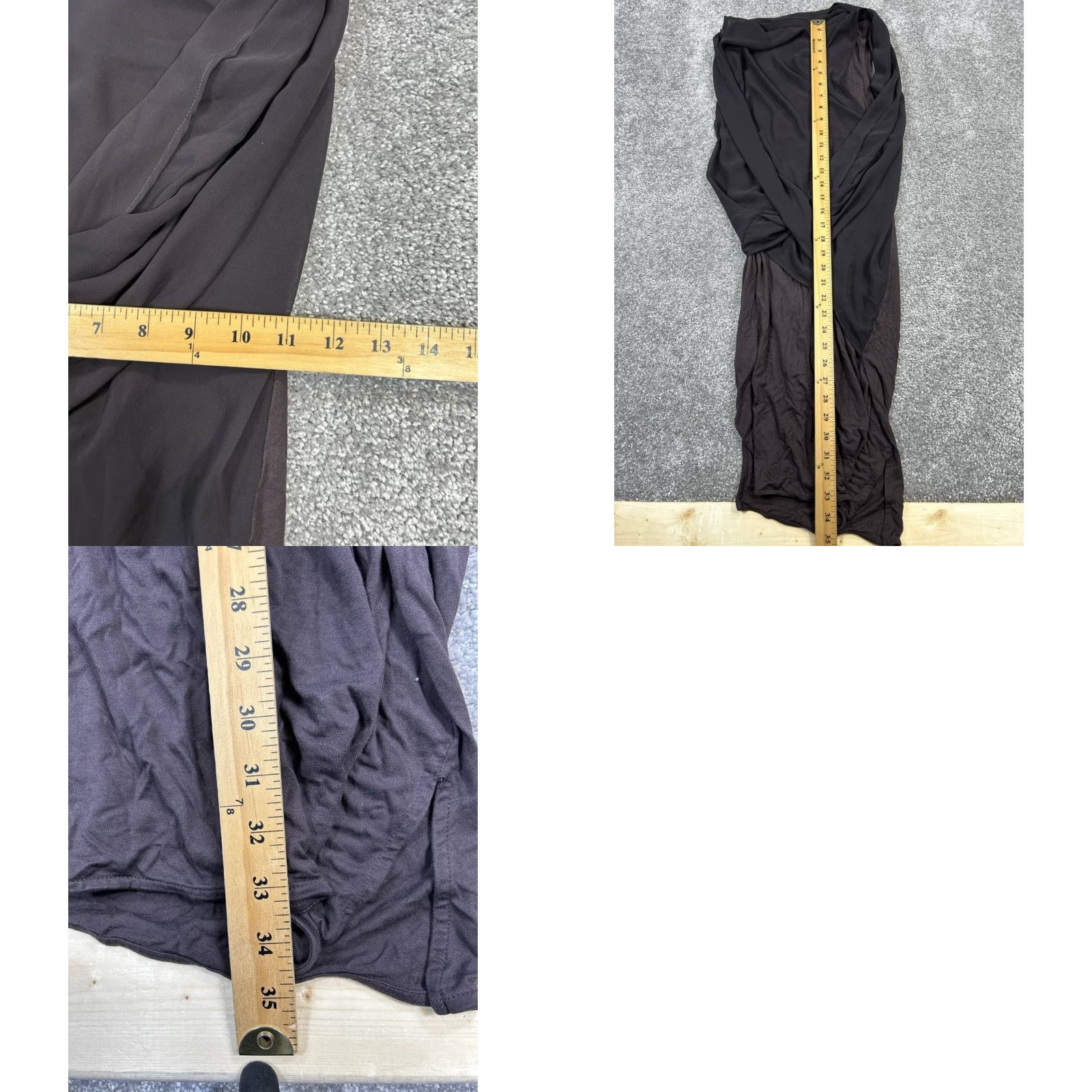 Allsaints Allsaints Dress Womens 2 Brown Wrap Bodycon Size XS / US 0-2 / IT 36-38 - 8 Thumbnail