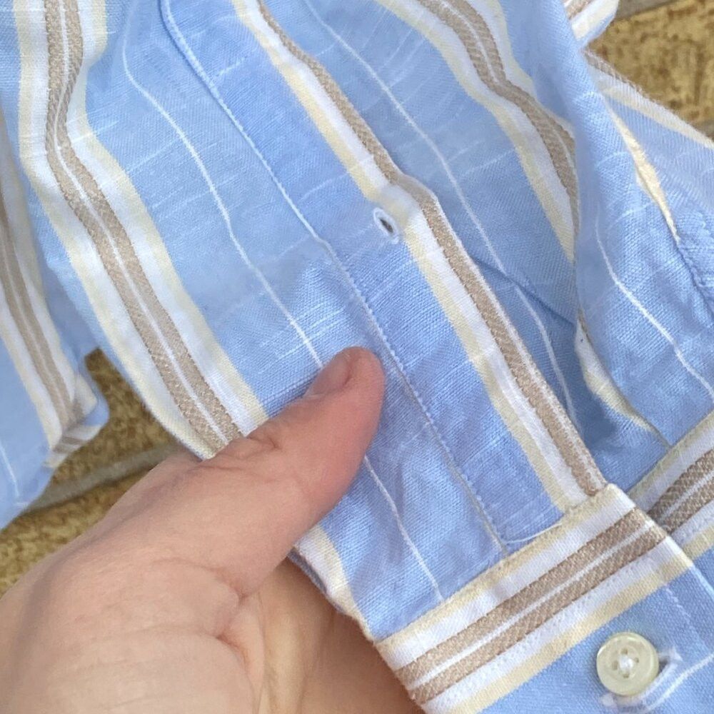 Alexander McQueen × Vintage RARE Alexander McQueen Striped Button Up Dress Shirt Large Size US L / EU 52-54 / 3 - 6 Thumbnail