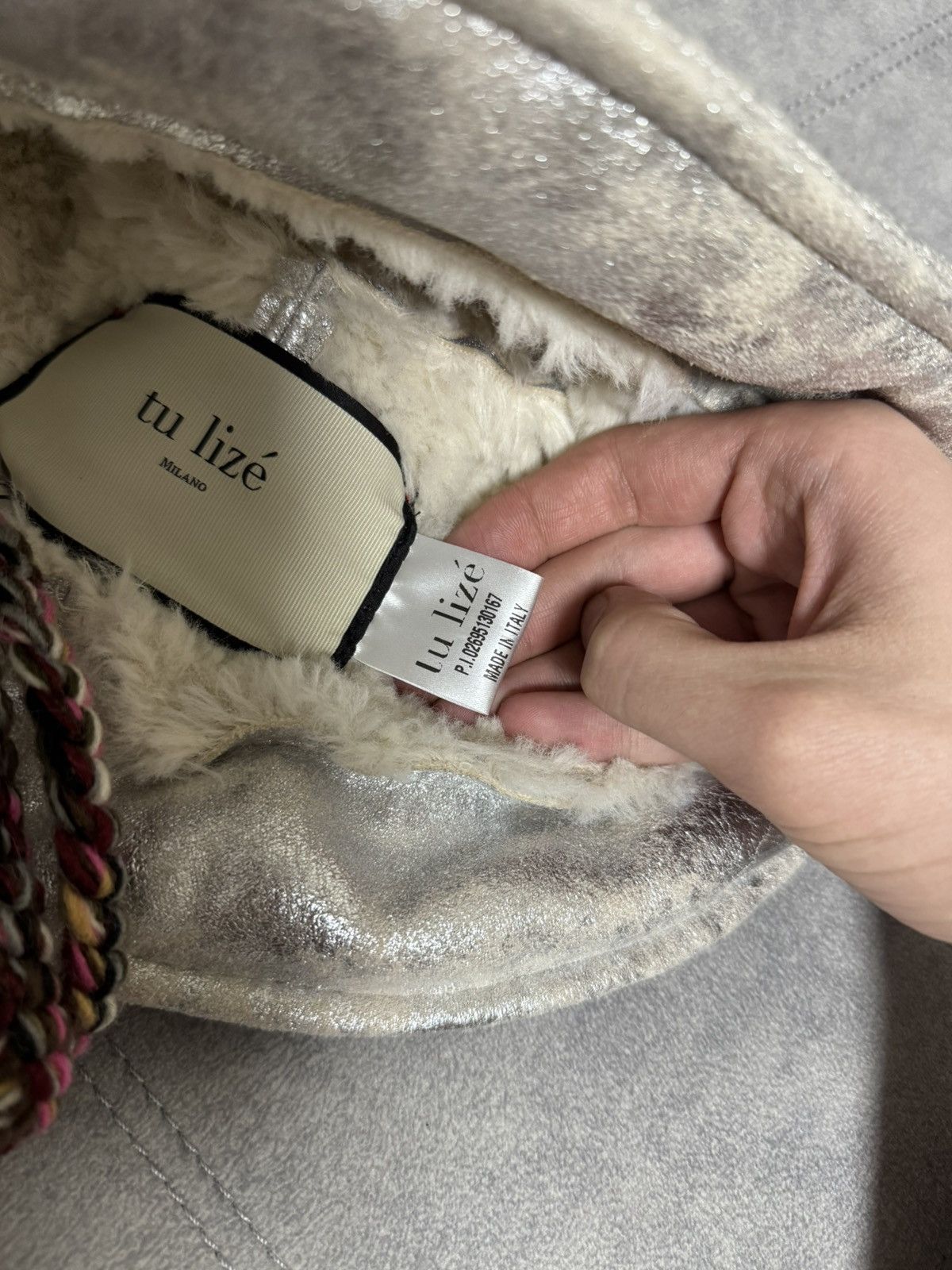 Designer Tu Lize Itali designer knit silver hat Panama teddy Size ONE SIZE - 9 Thumbnail