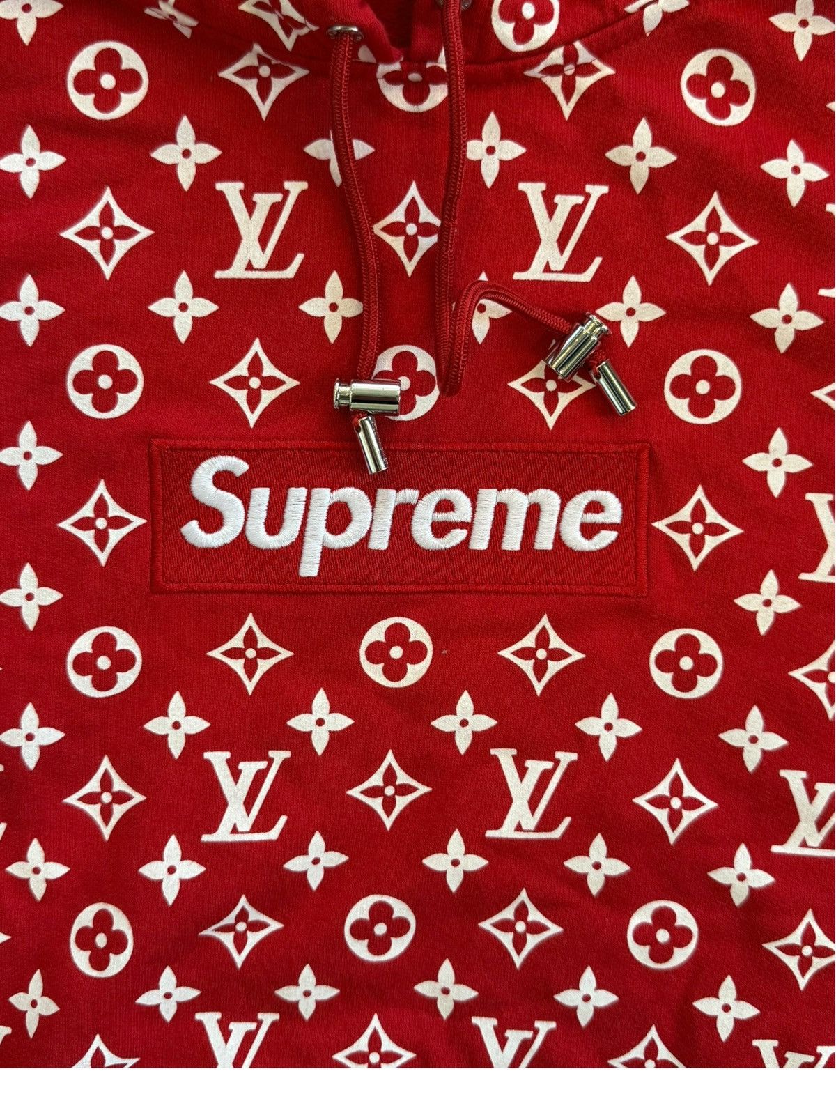 Louis Vuitton × Supreme LV X Supreme Box Logo Hoodie Size US XL / EU 56 / 4 - 2 Thumbnail