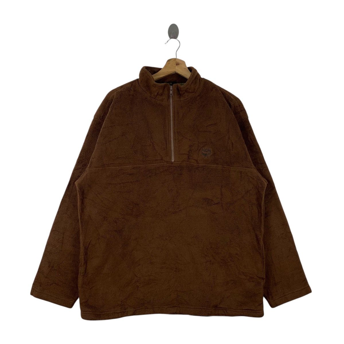 MCM × Vintage Vintage MCM Legere Designer Half Zipper Sweatshirt Pullover Size US L / EU 52-54 / 3 - 1 Thumbnail