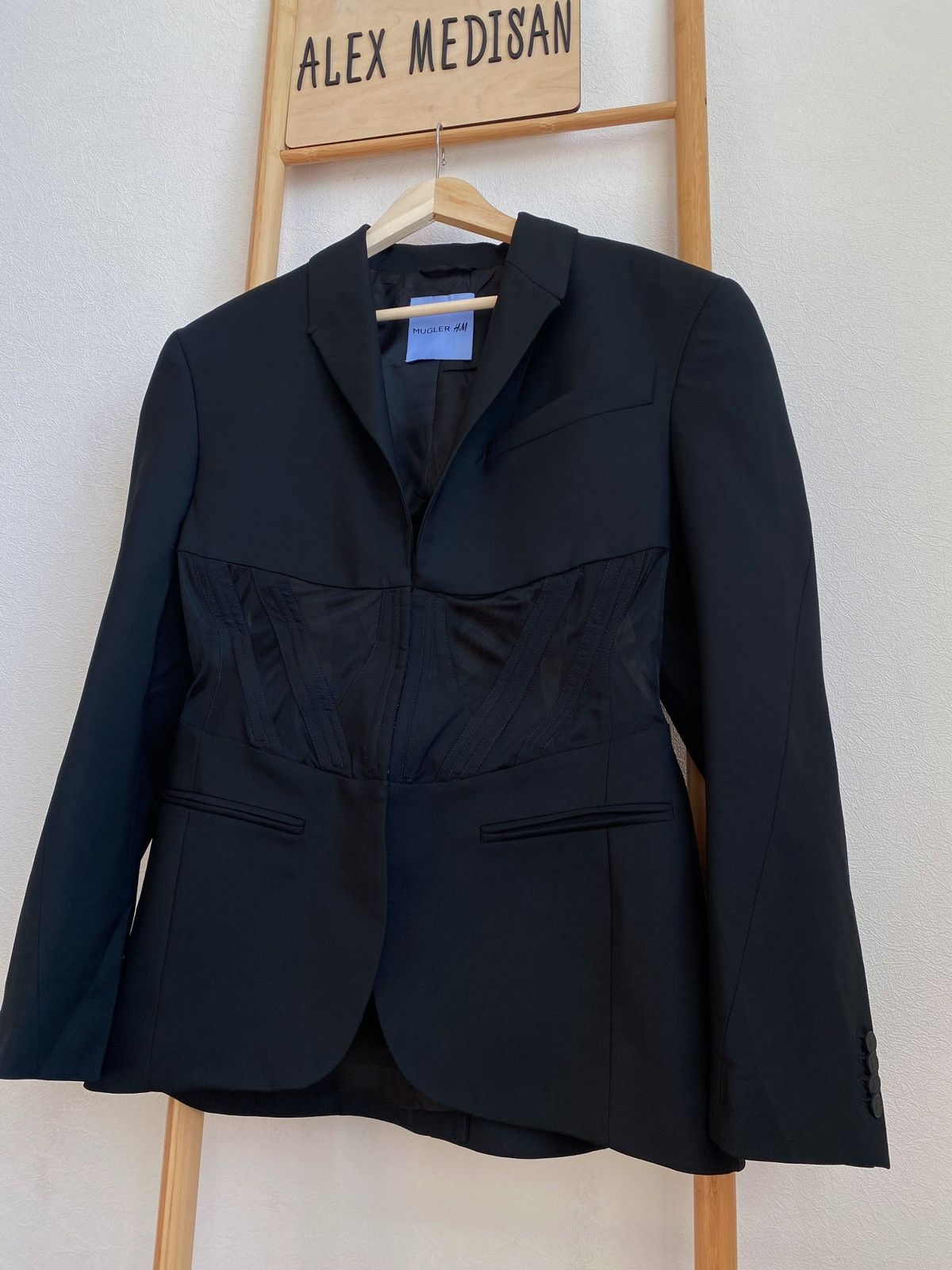 Mugler Mugler x H&M Corset Style Wool Blazer Size M / US 6-8 / IT 42-44 - 7 Thumbnail