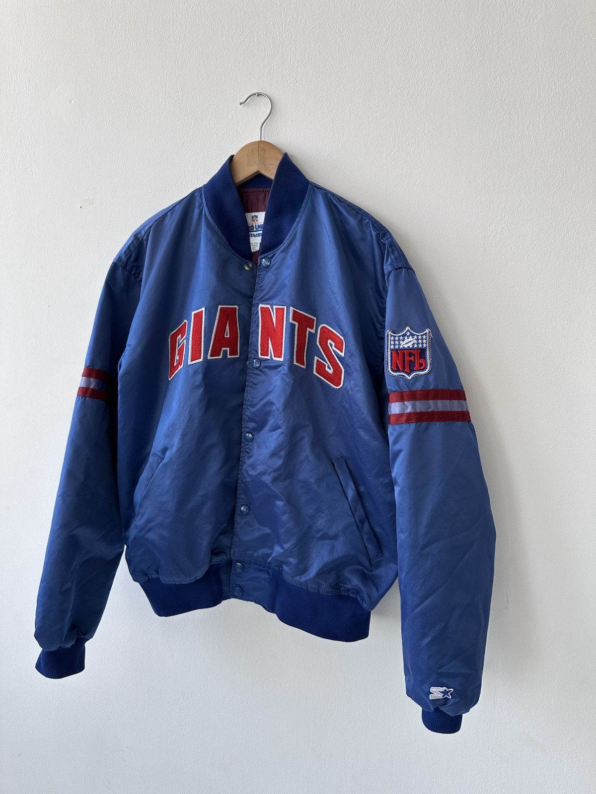 NFL × Starter New York Giant 80s Varsity Bomber Jacket Vintage Starter NFL Size US XL / EU 56 / 4 - 3 Thumbnail
