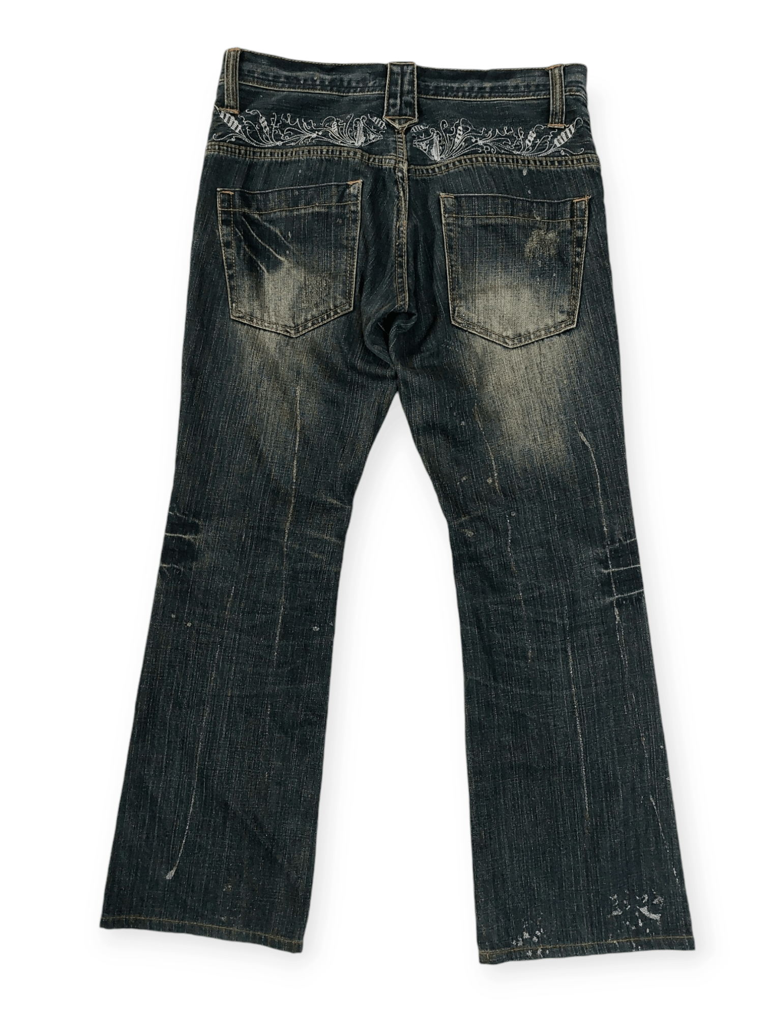 Designer 🔥 Flare Punk Root Three Style Denim Size US 30 / EU 46 - 3 Thumbnail