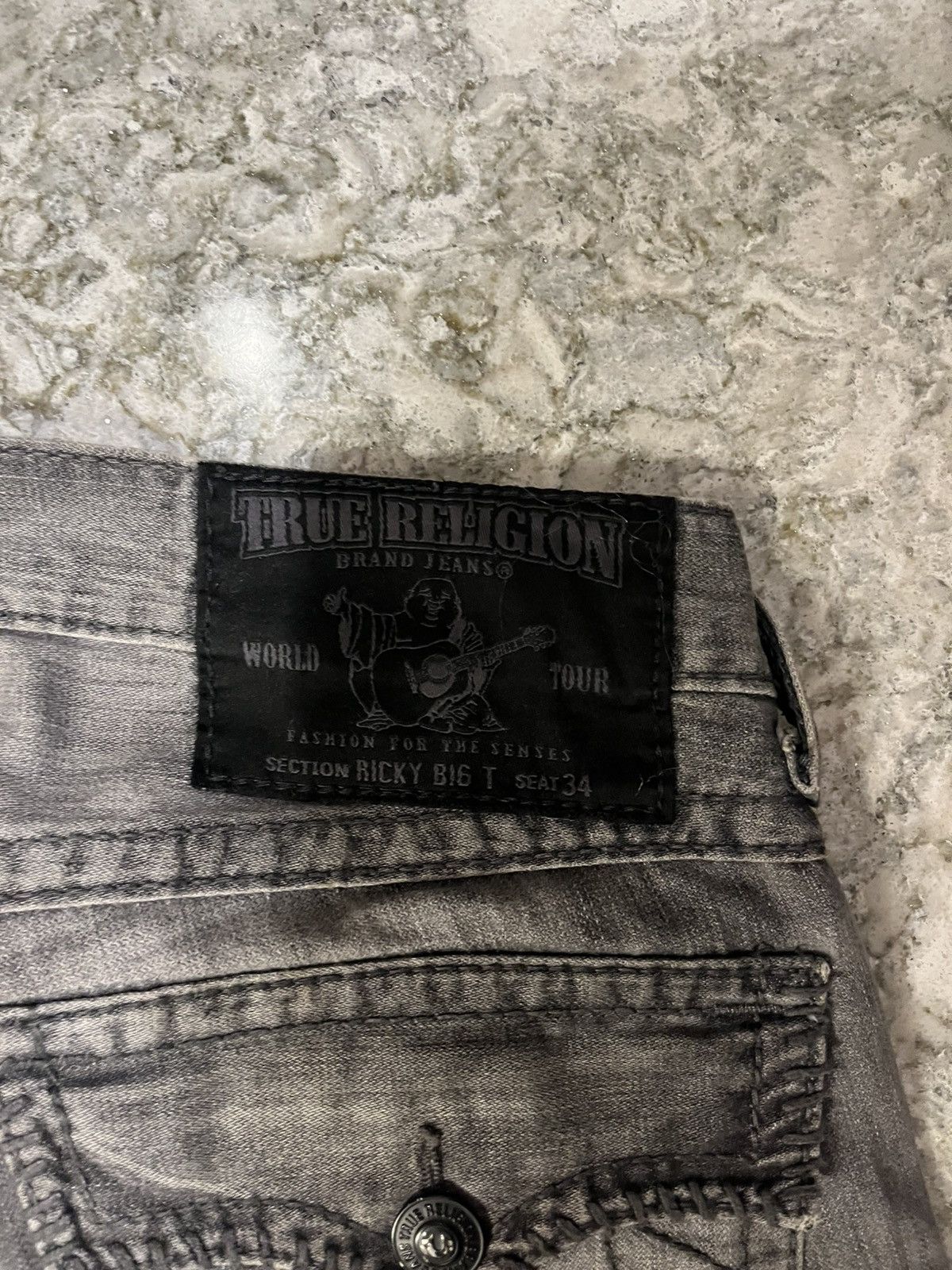 True Religion True Religion Grey Ricky Big T Jeans Size US 34 / EU 50 - 5 Thumbnail