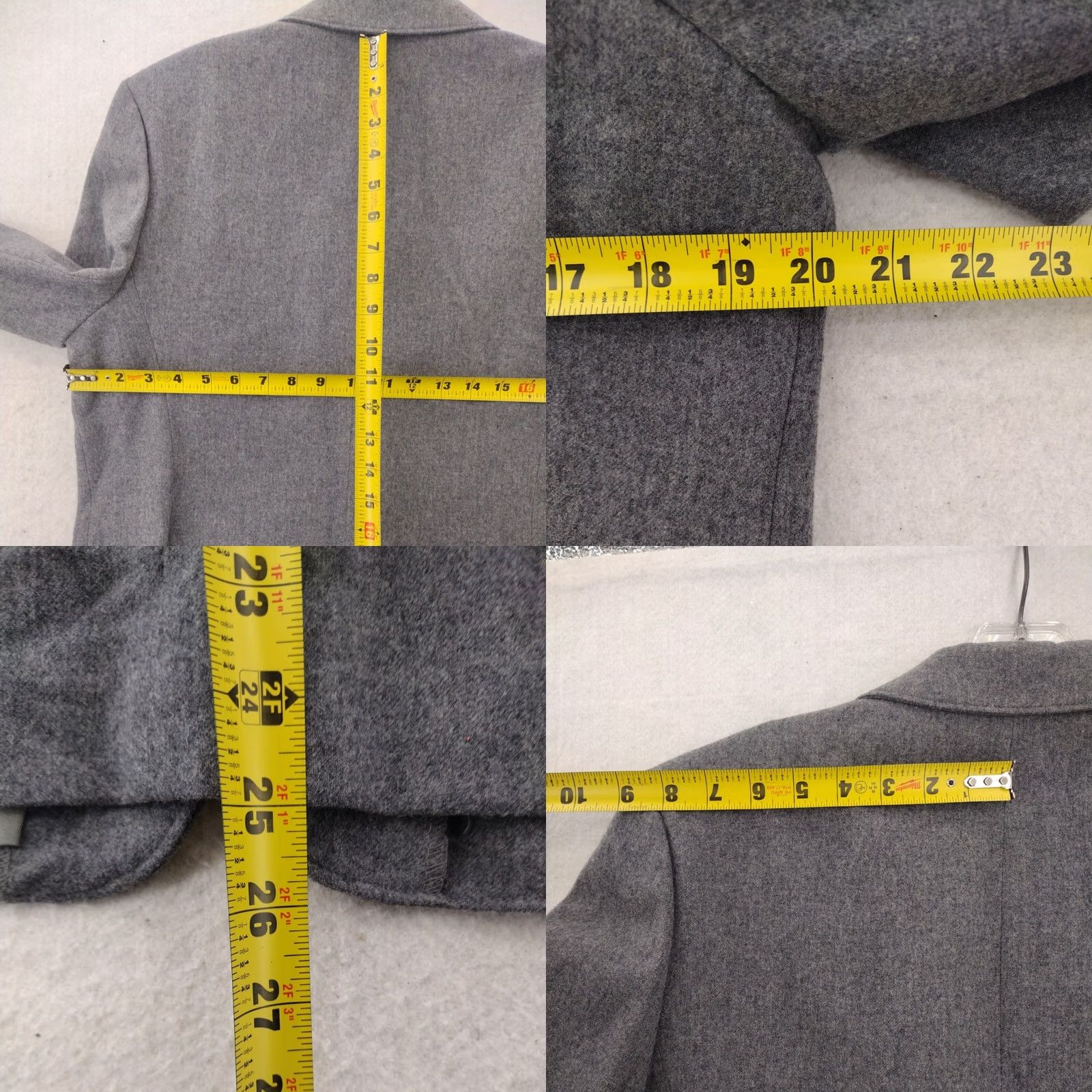 Pendleton VINTAGE Pendleton Blazer Womens PM Gray Wool 80s Tweed Collared Pockets Vintage 80s Blazer Women MEDIUM Petite Gray Wool Blazer Mens? Size M / US 6-8 / IT 42-44 - 10 Thumbnail