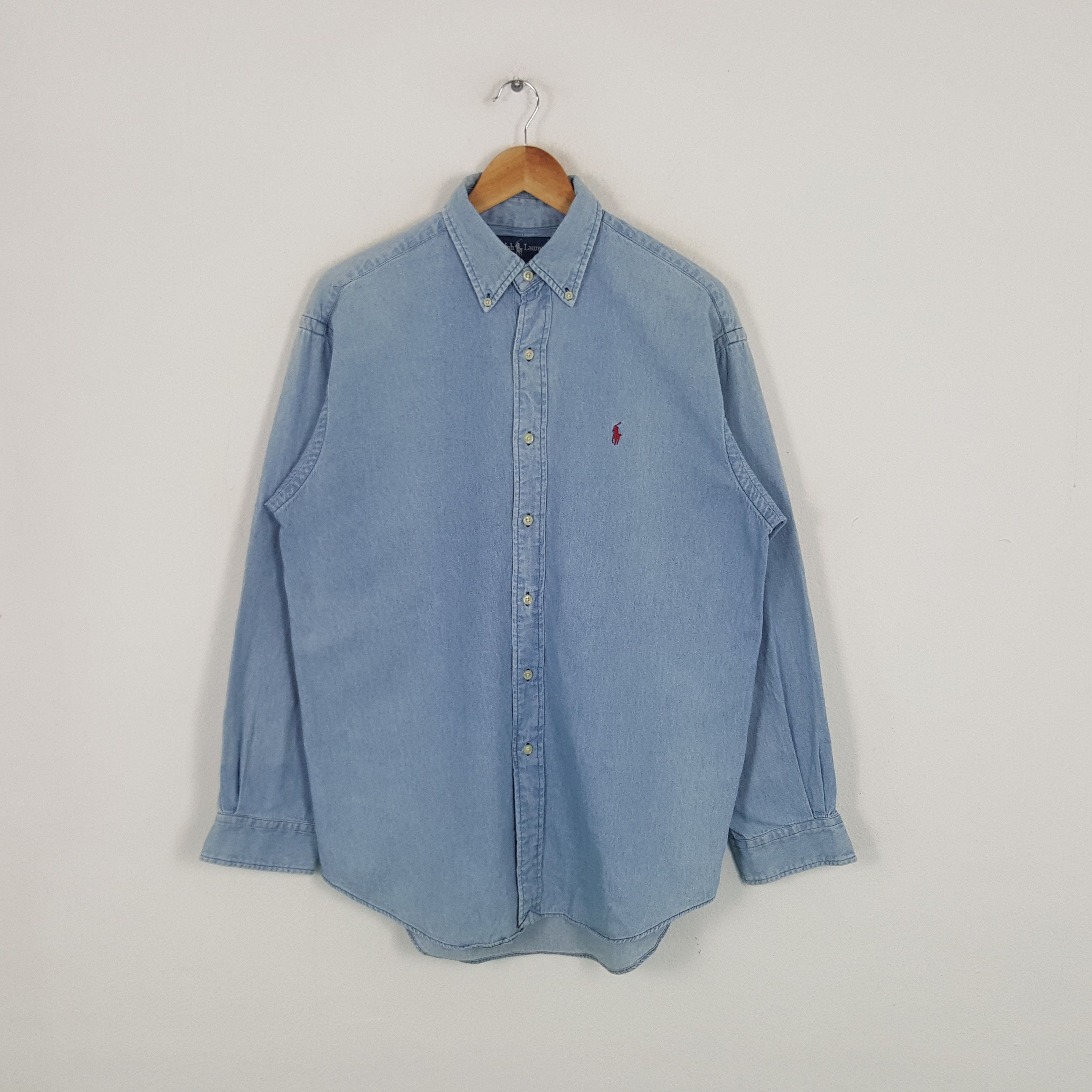 Polo Ralph Lauren × Vintage Vintage Polo by Ralph Lauren Luxury Brand Shirt Button Up Size US XL / EU 56 / 4 - 1 Thumbnail