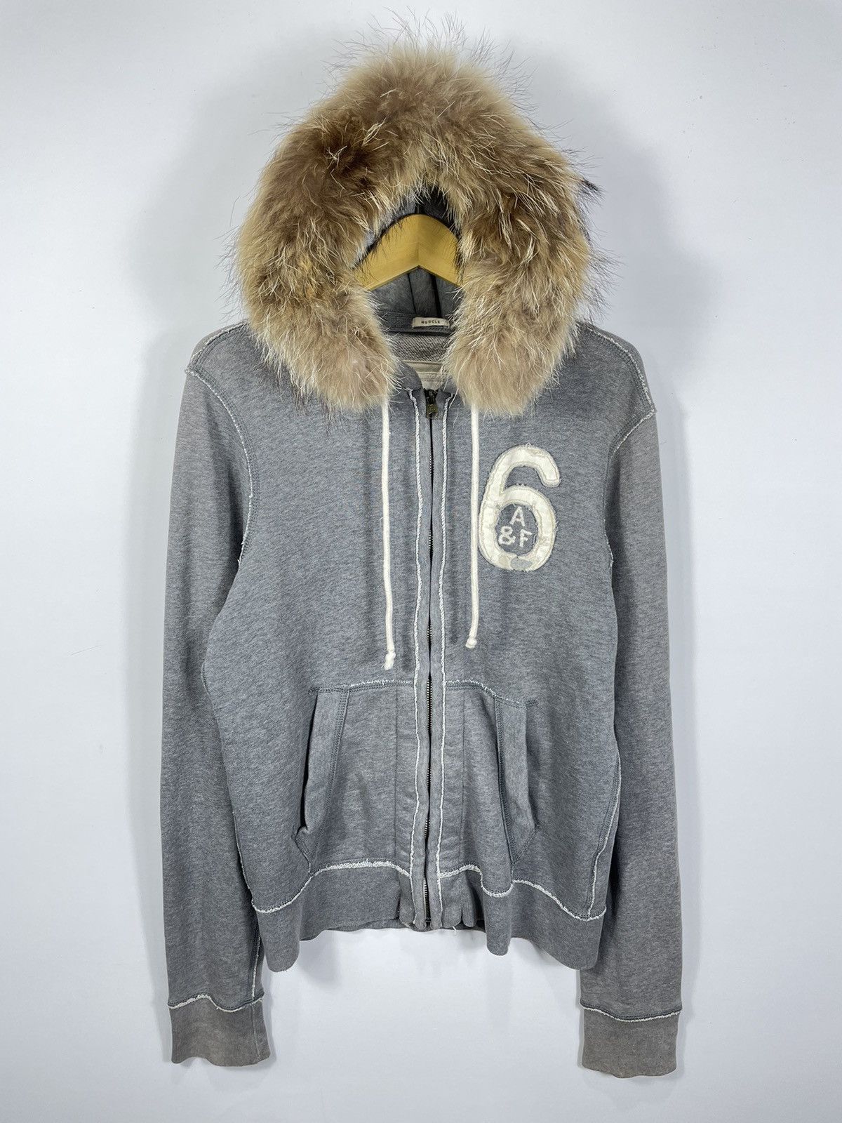 Hysteric Glamour Japanese Abercrombie Distressed Zip Fur Hoodie lgb style Size US M / EU 48-50 / 2 - 1 Thumbnail