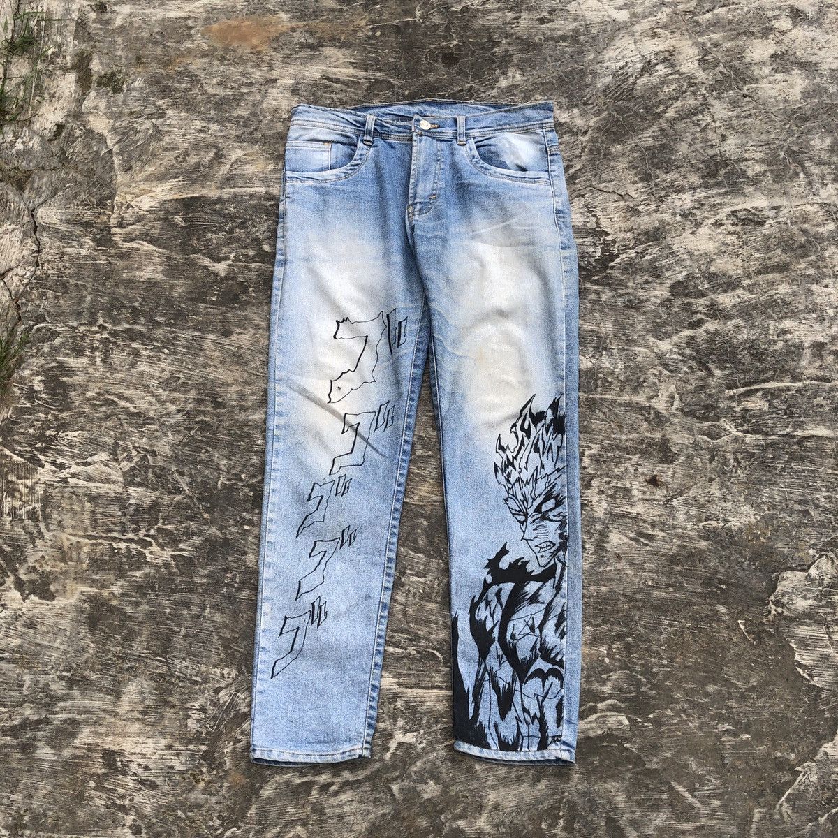 Other jeans custom haindpainted Garou one puch man Size US 32 / EU 48 - 2 Thumbnail