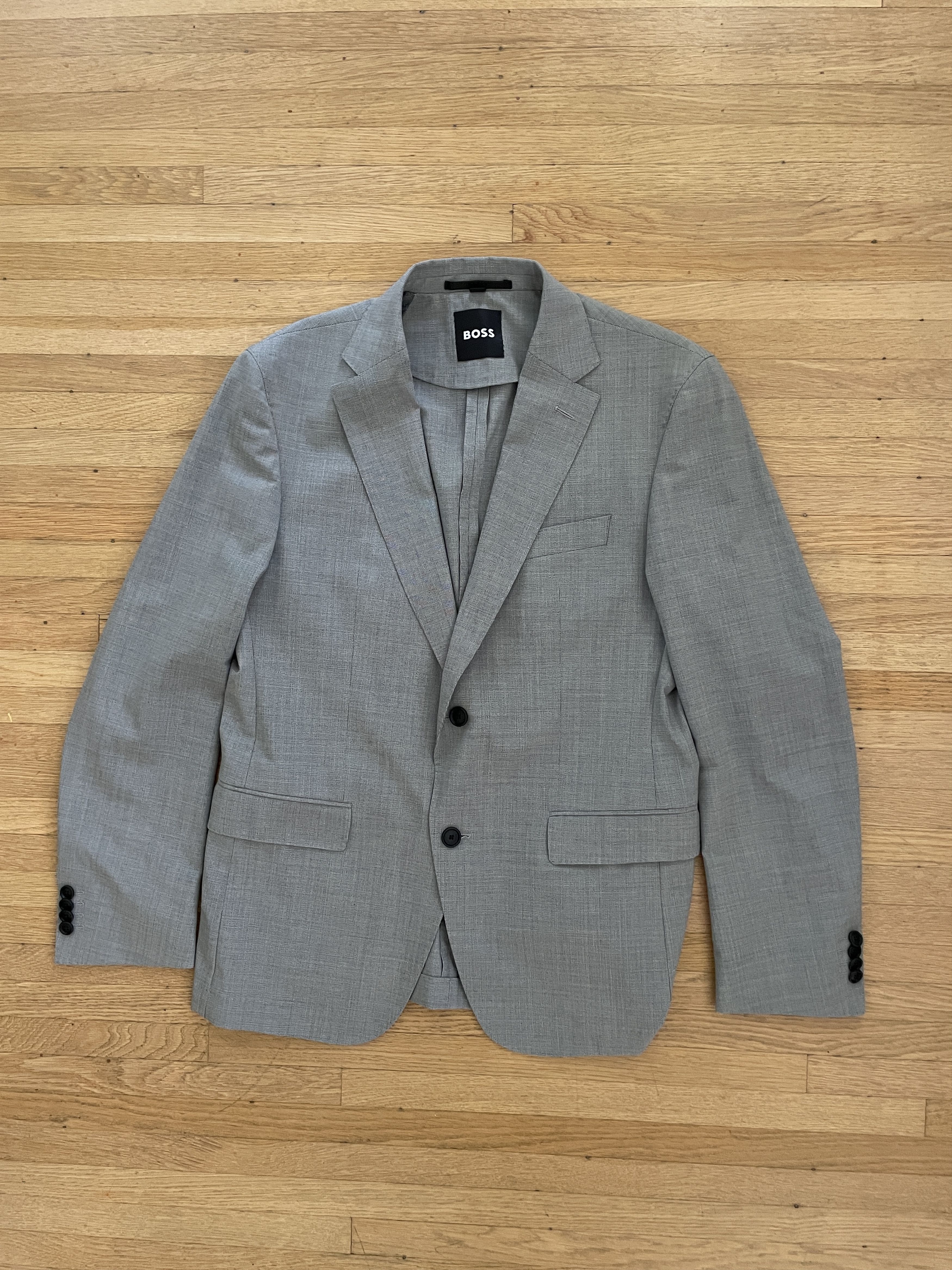 Hugo Boss Slim-Fit Suit in Micro-Patterned Preformance-Stretch Cloth Size 42R - 2 Thumbnail