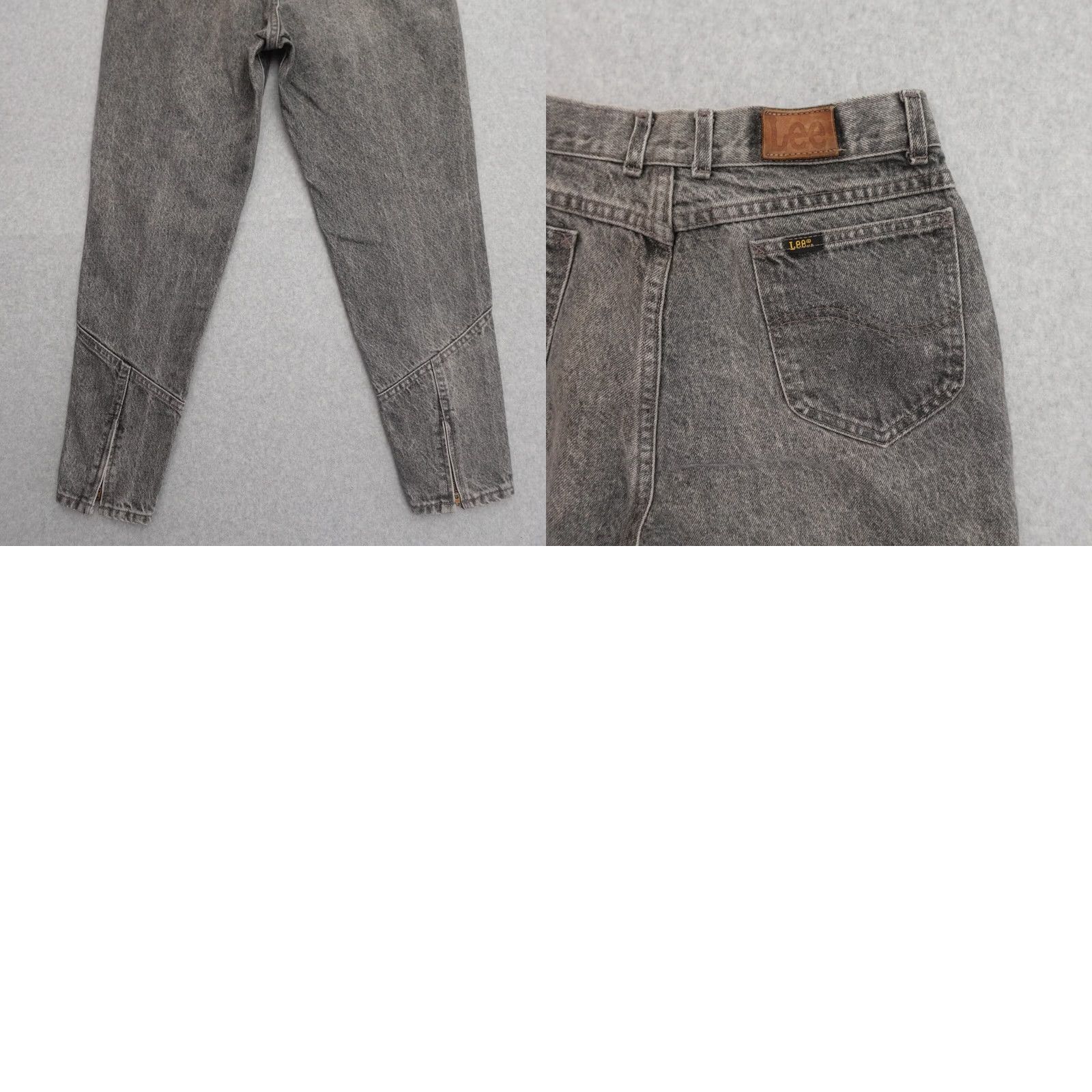 Lee VINTAGE Lee Womens Size 13 Gray Acid Wash High Waist Ankle Zip Mom Jeans Size 34" / US 12 / IT 48 - 9 Thumbnail