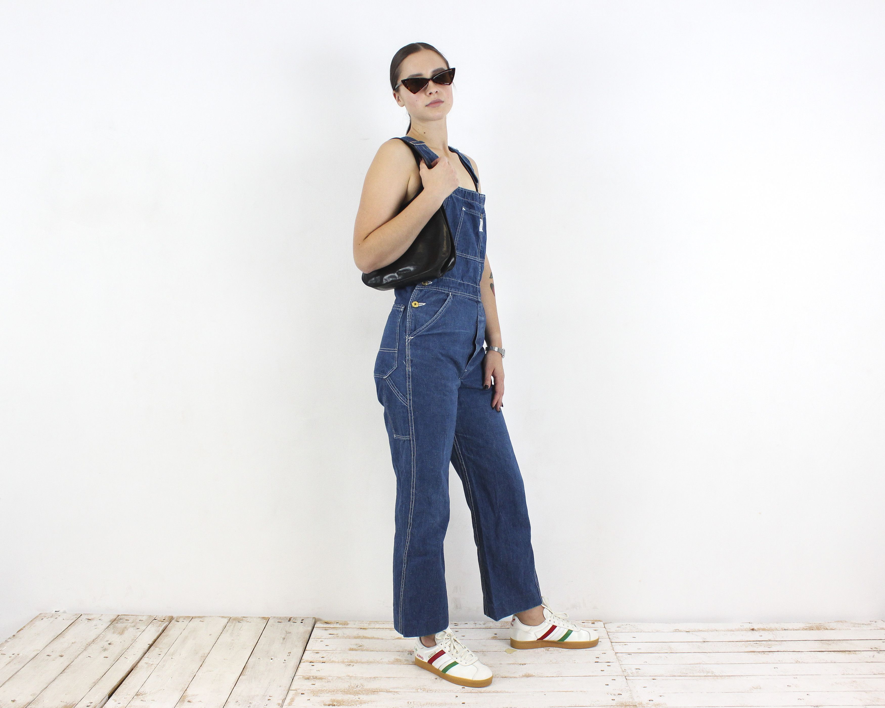 Vintage Sweet Orr Sanforized Women S Denim Romper Jumpsuit Dungarees Size 30" / US 8 / IT 44 - 2 Thumbnail