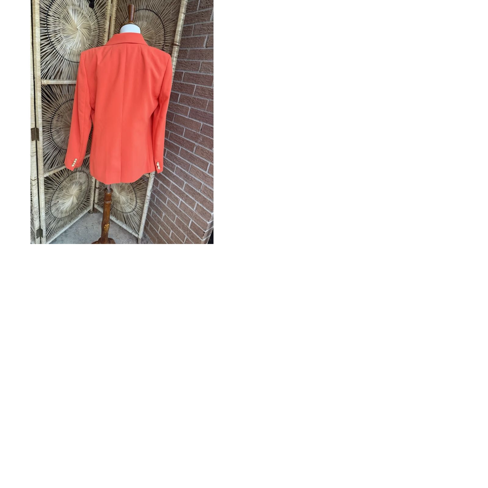 J.Crew J.Crew Willa Blazer Womens 6 Orange Gold Button Lined Career Jacket Shirt Size M / US 6-8 / IT 42-44 - 9 Thumbnail