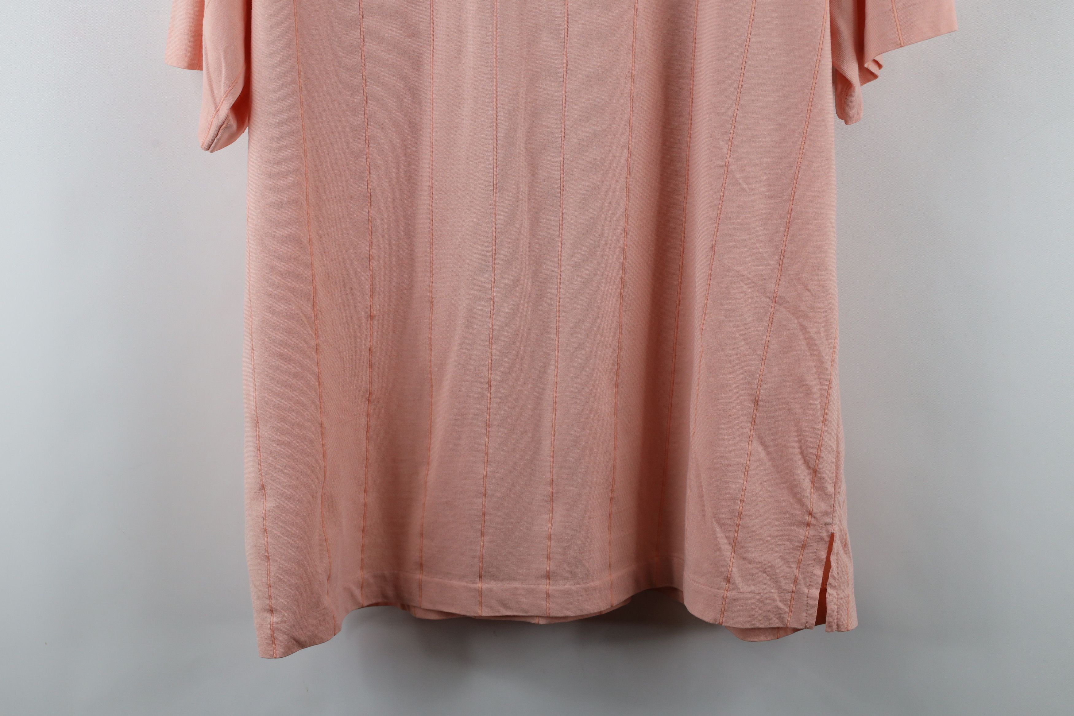 Vintage Vintage 90s Streetwear Striped Knit Collared Polo Shirt Pink Size US XL / EU 56 / 4 - 13 Thumbnail