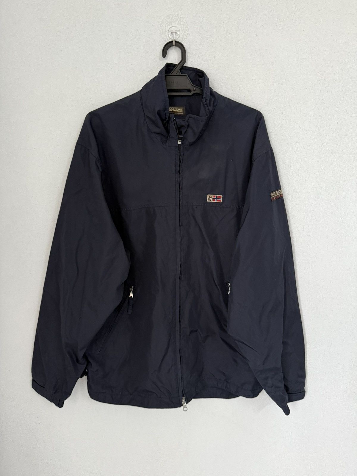 Martine Rose × Napapijri NAPAJIRI GEOGRAPHIC NAVY BLUE ZIPPER JACKET NYLON Size US L / EU 52-54 / 3 - 1 Thumbnail
