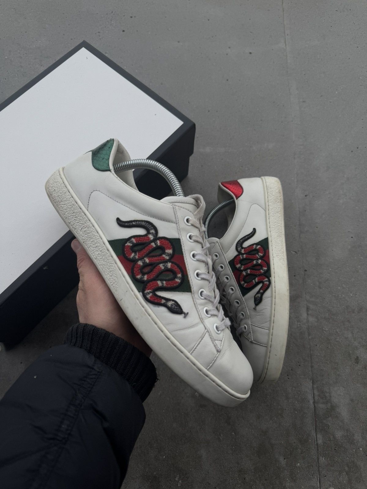 Designer × Gucci Gucci Ace Snake Sneakers Size US 10 / EU 43 - 2 Thumbnail