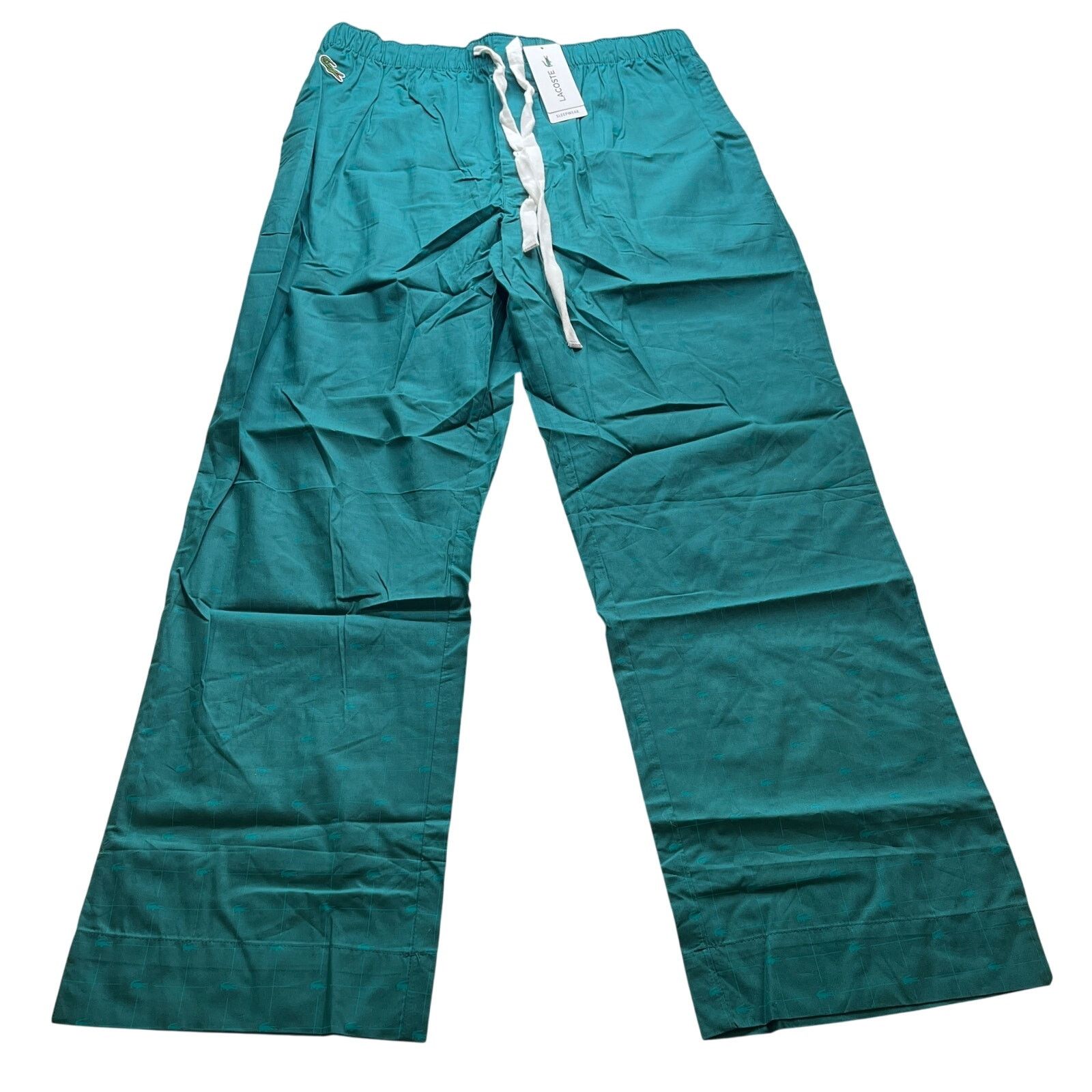 Lacoste 11-80 LACOSTE Men's Sleepwear Pants 100% Cotton Teal Medium Size US 32 / EU 48 - 1 Thumbnail
