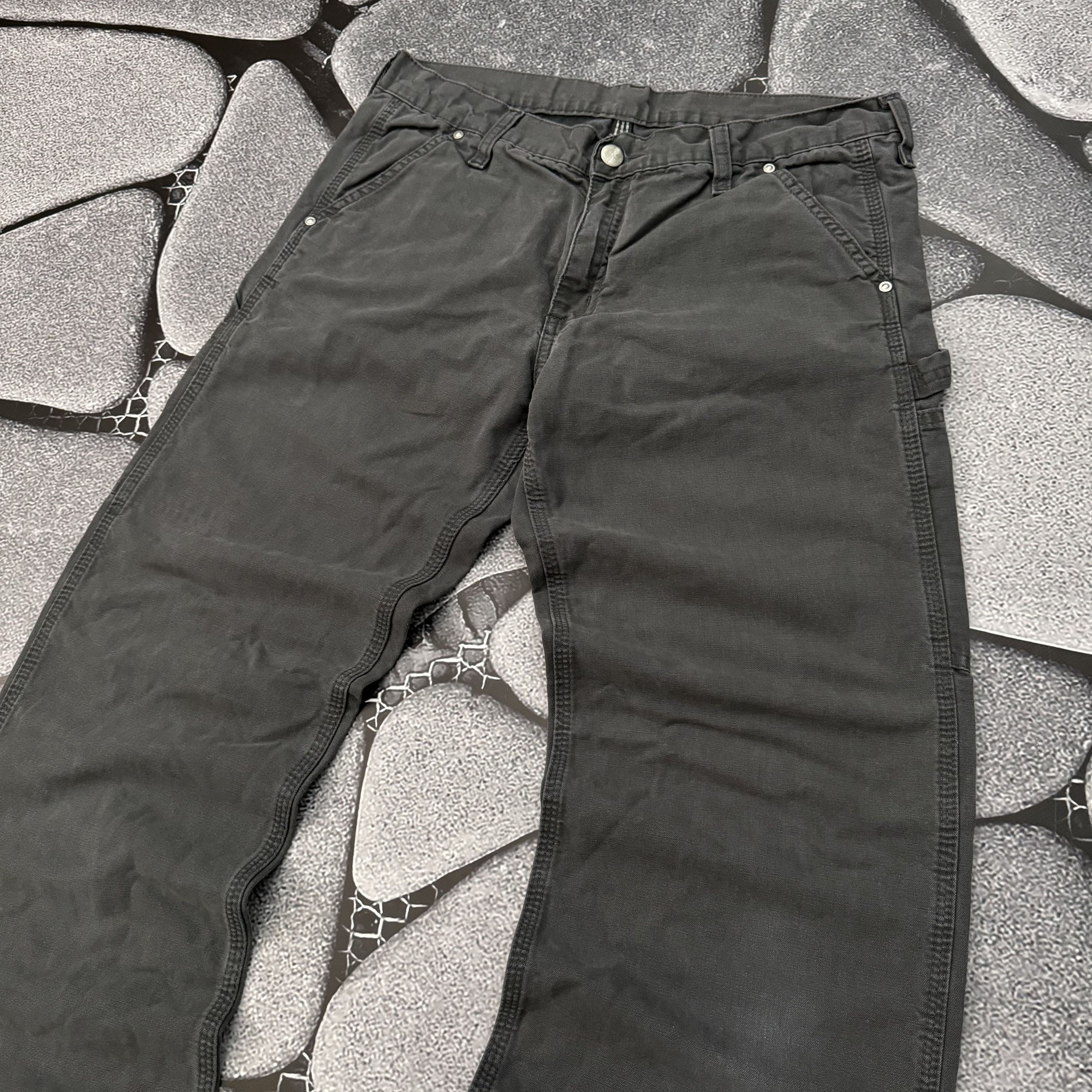Carhartt CARHARTT WOMEN'S SINGLE KNEE PANT VINTAGE GREY DENIM JEANS Size US 29 - 4 Thumbnail
