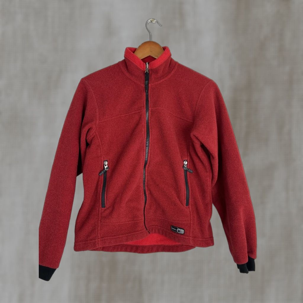 Vintage REI Womens XS Full Zip Fleece Jacket Red Long Sleeve Pockets Polartec Jacket Size XS / US 0-2 / IT 36-38 - 1 Thumbnail