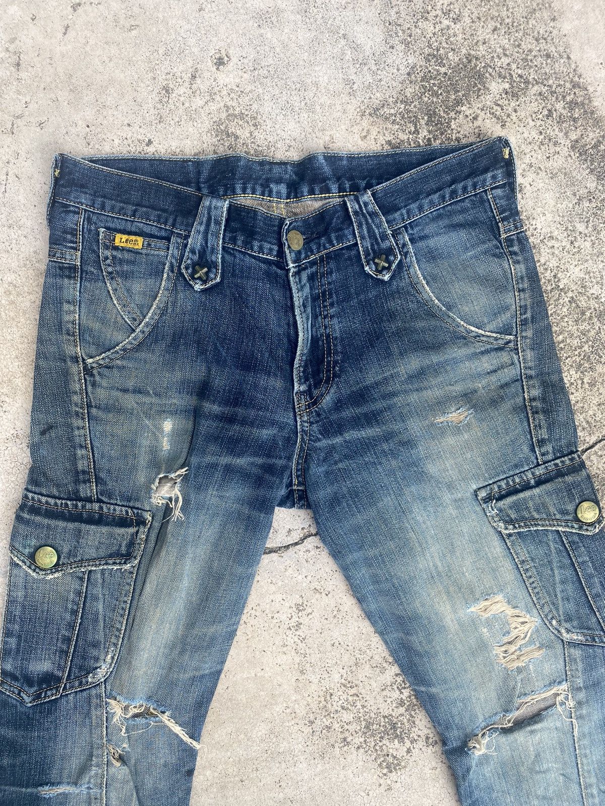 If Six Was Nine × Lee × Vintage Flare Jeans Lee Distressed Faded Bootcut Size US 31 - 10 Thumbnail