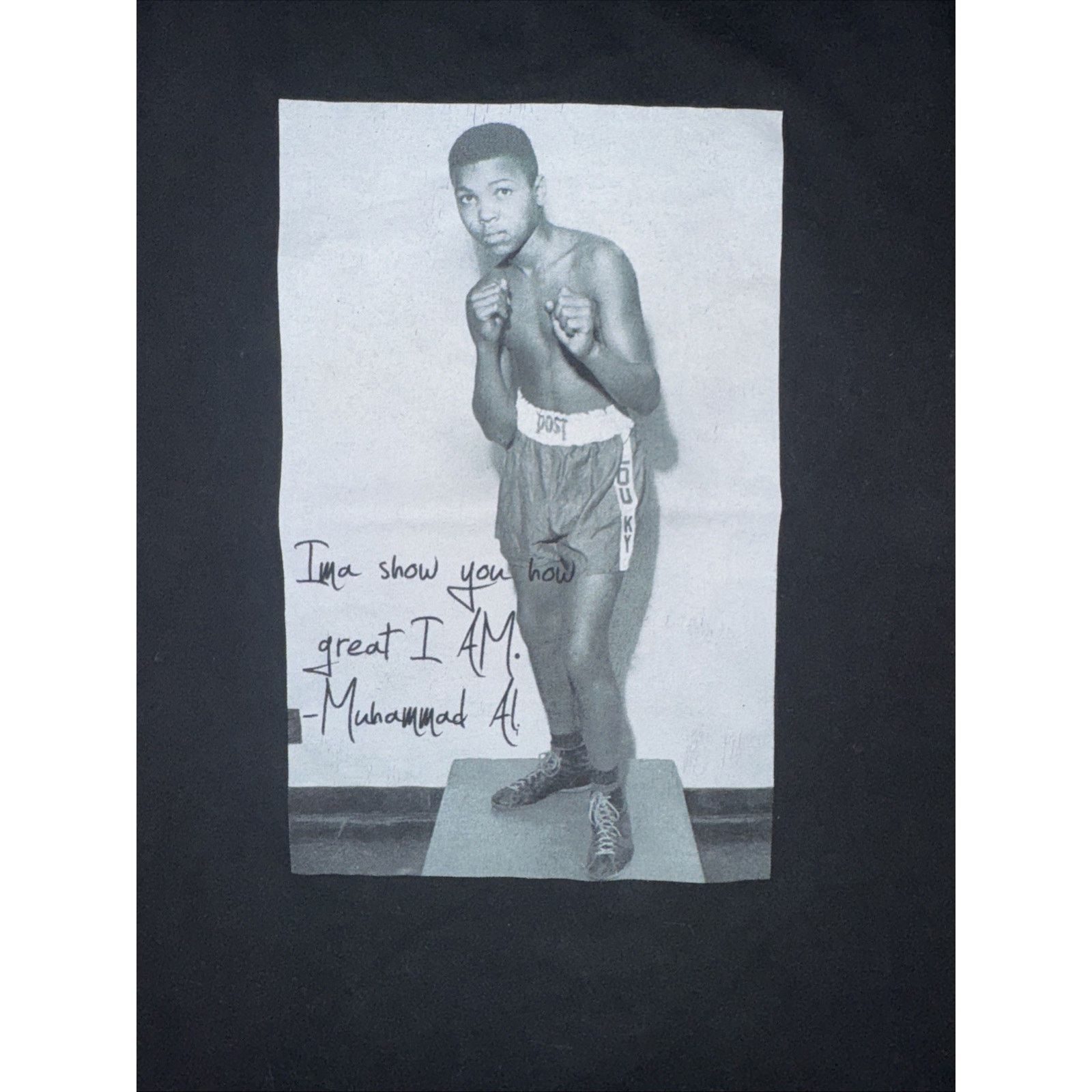 SSUR × Vintage SSUR Controlled Muhammad Ali Graphic T-Shirt Black S 17x25 Size US S / EU 44-46 / 1 - 2 Thumbnail