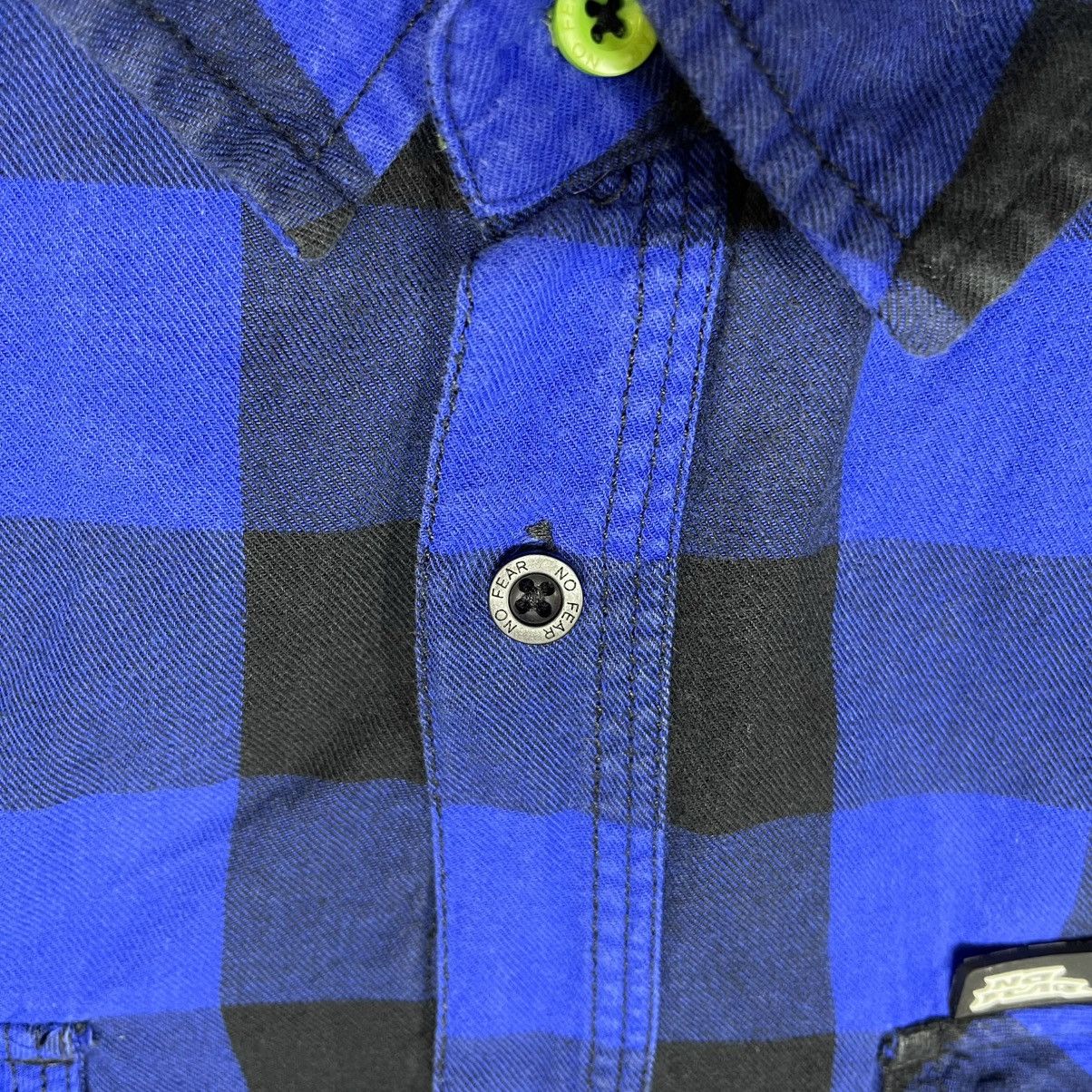 No Fear Vintage No Fear Embroidered Button Up Flannel Y2K Size US XL / EU 56 / 4 - 5 Thumbnail