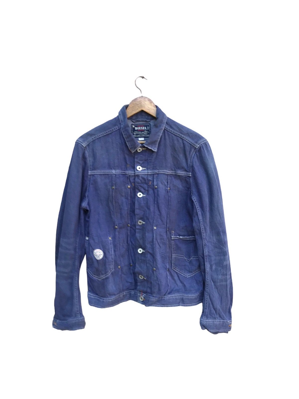 image of Archival Clothing x Diesel Vintage Diesel Distressed Denim Jacket Madpunk Seditionaries in Daisy (S