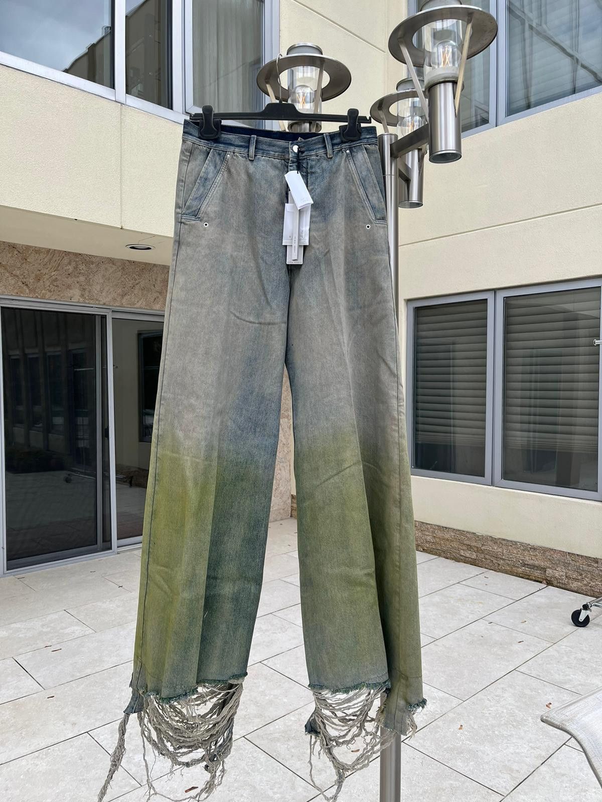 Rick Owens o1rshd1 Tailored Bela Distressed Denim Jeans Degrade Jeans Size US 36 / EU 52 - 3 Thumbnail