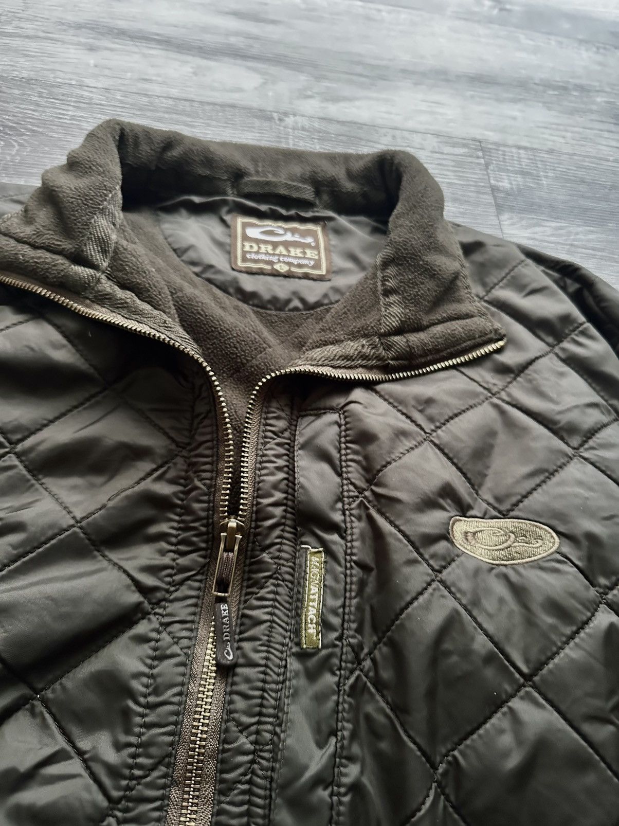 Drake Quilted Zipper OD Bomber Jacket by Drake Size US L / EU 52-54 / 3 - 4 Thumbnail