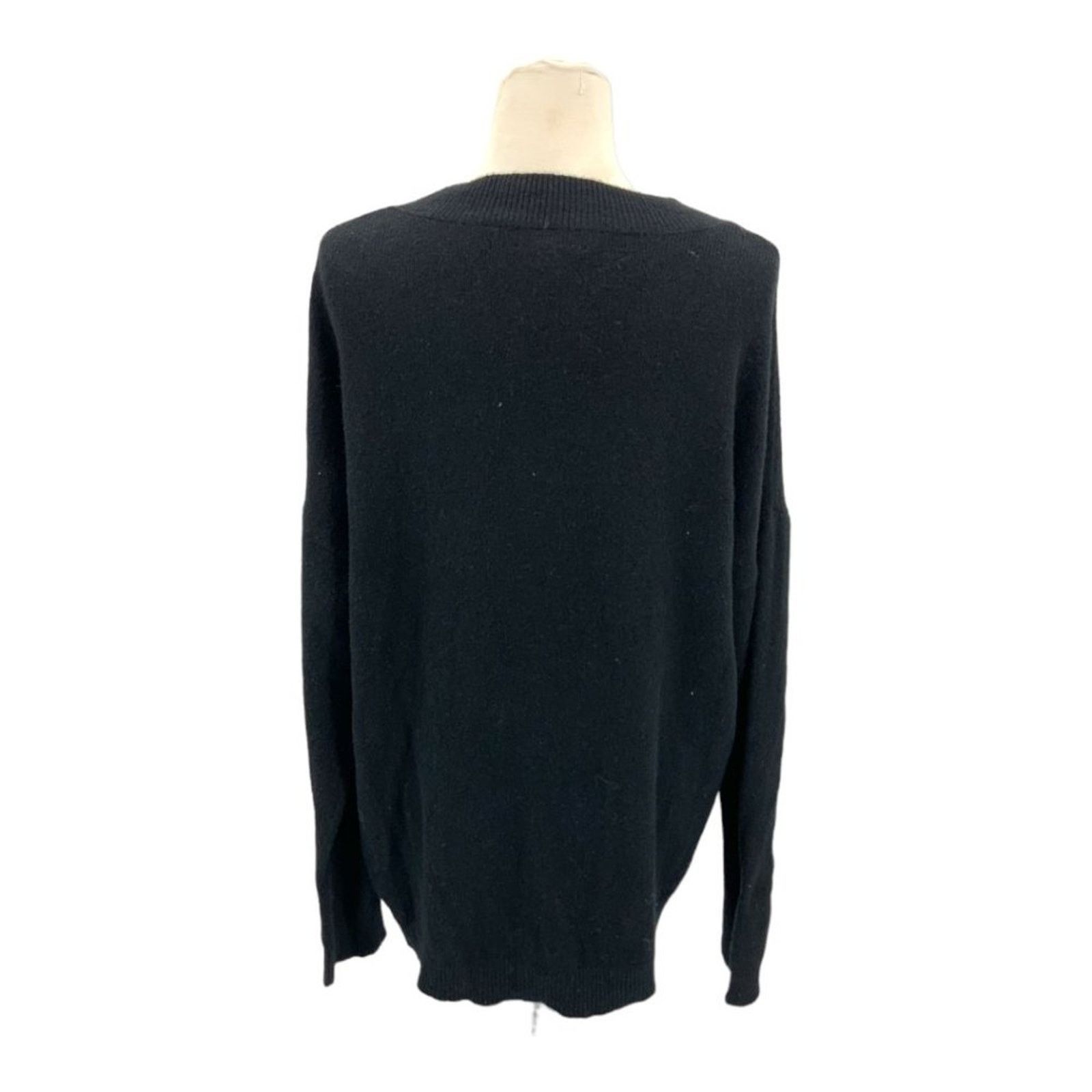 Treasure & Bond Treasure & Bond Black Oversized V Neck Sweater Medium NWOT Size M / US 6-8 / IT 42-44 - 6 Thumbnail