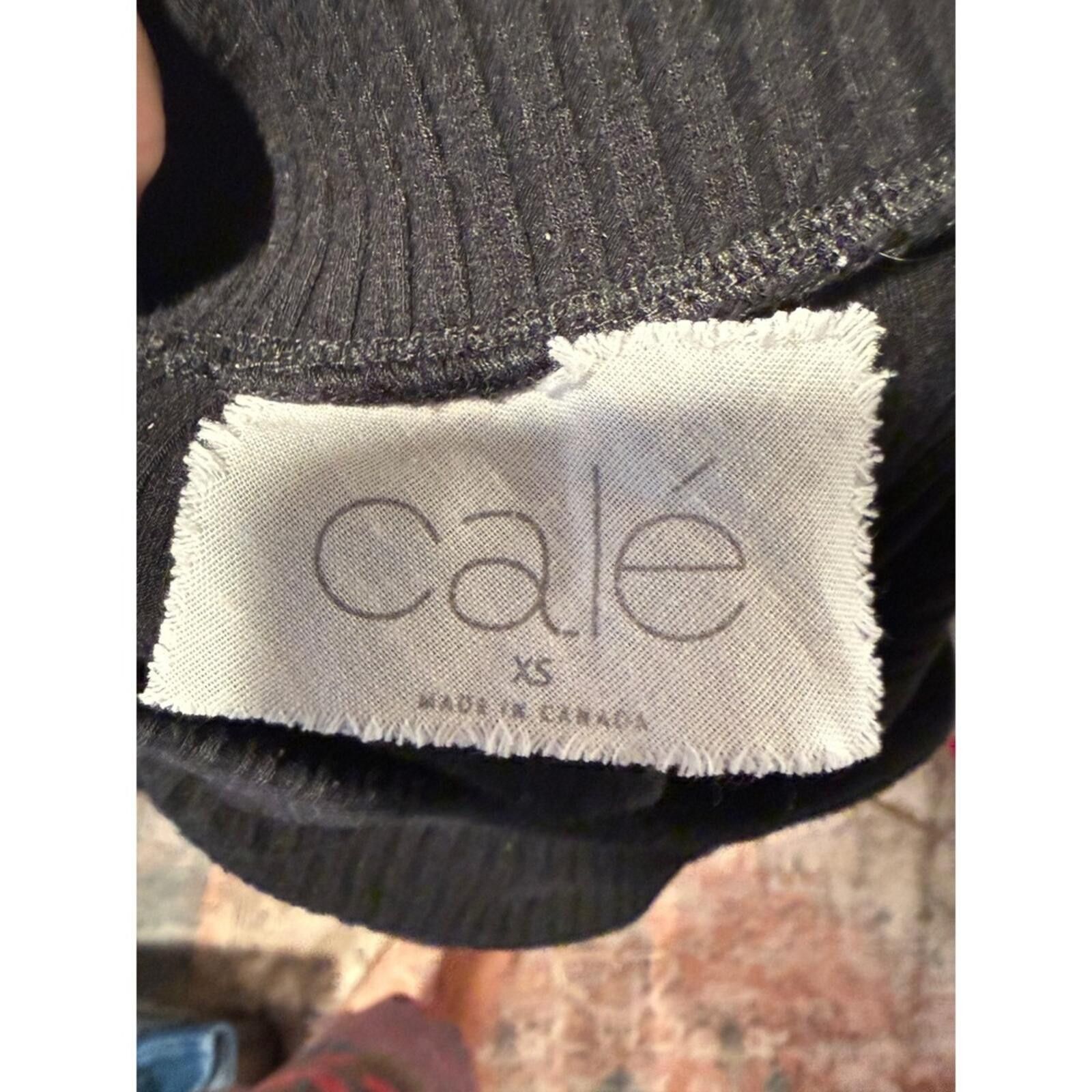 Calvin Klein Calé Angelique Ribbed Flare High Rise Knit Leggings XS Size 26" / US 2 / IT 38 - 2 Thumbnail