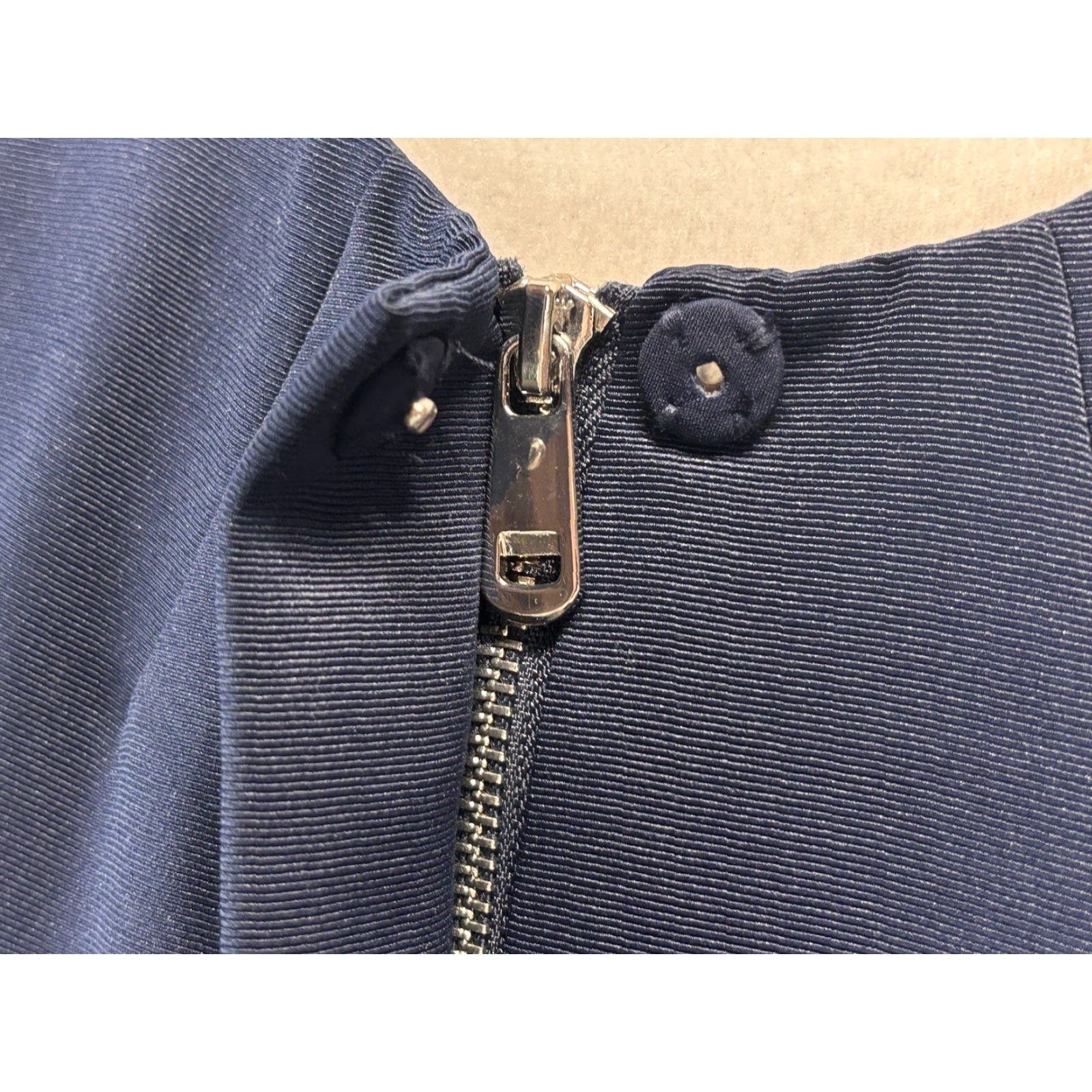 Vintage Chico's Faille Topper Jacket Sz 1 US Medium Navy 3/4 Sleeve Full Zip Womens Jacket Size M / US 6-8 / IT 42-44 - 7 Thumbnail
