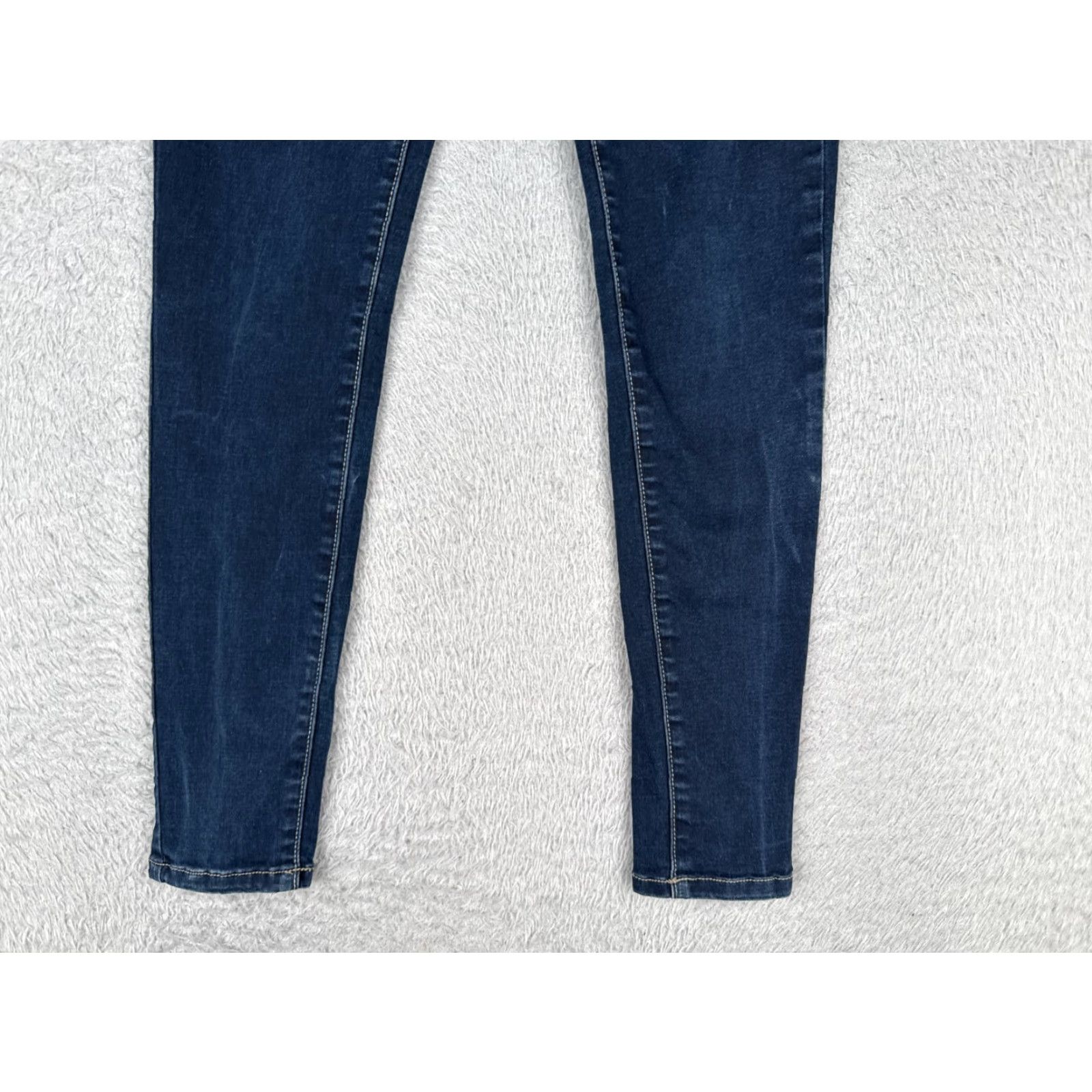 Vintage SO Jeans Juniors Jeans Blue Denim Jegging High Rise Cap Cotton Blend 23x28 Regular Size 3 Women Ladies 5-Pocket Solid Middle Wash Size 26" / US 2 / IT 38 - 2 Thumbnail