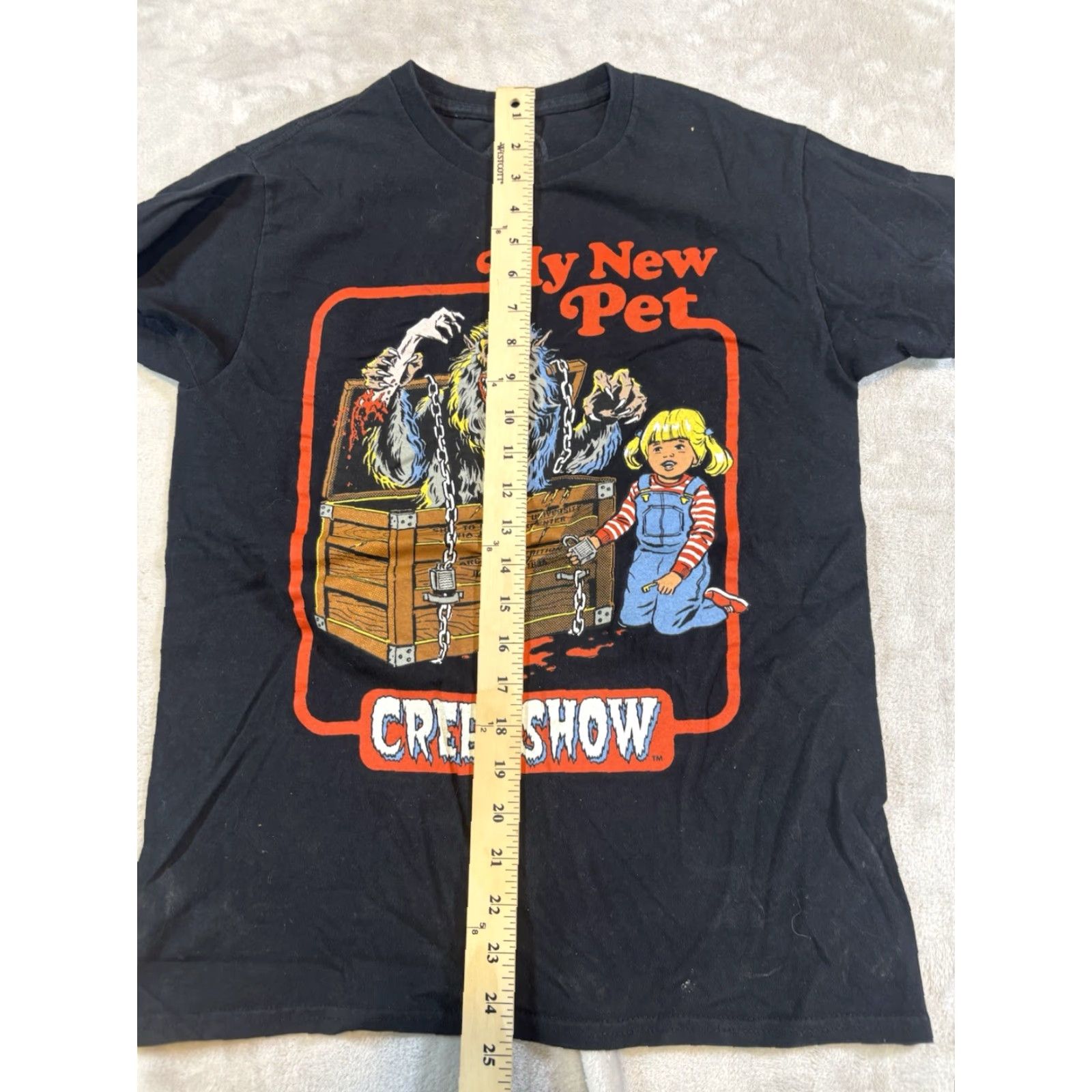 RHODE Steven Rhodes "My New Pet Creepshow" Graphic T-Shirt Short Sleeve Size S Mens Black Cotton Logo Shirt Size US S / EU 44-46 / 1 - 4 Thumbnail