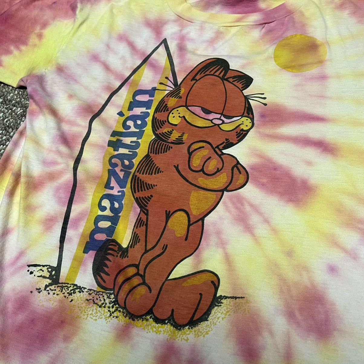 Other RARE '89 Tie-Dye Garfield Single Stitch Mazatlan Promo Merch Size US L / EU 52-54 / 3 - 3 Thumbnail