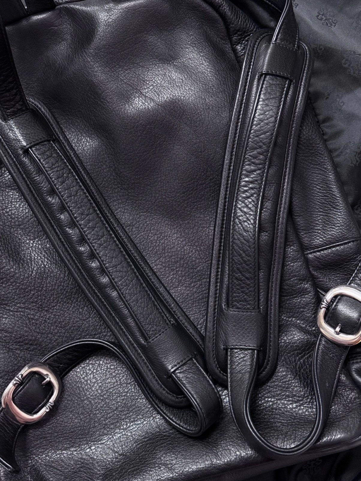 Chrome Hearts Chrome Hearts 7th Grade Black Leather Cross Backpack Size ONE SIZE - 8 Thumbnail