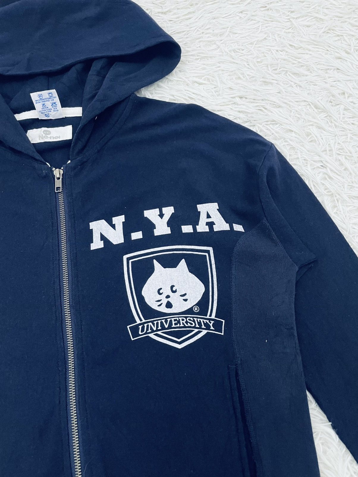 Champion × Ne-Net Vintage 90s Ne-Net Champion Sweater Hooded NYA University Size M / US 6-8 / IT 42-44 - 3 Thumbnail