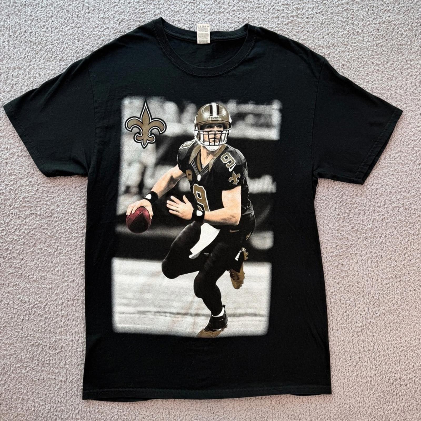 NFL New Orleans Saints Drew Brees T Shirt Black Mens M NFL Size US M / EU 48-50 / 2 - 1 Thumbnail