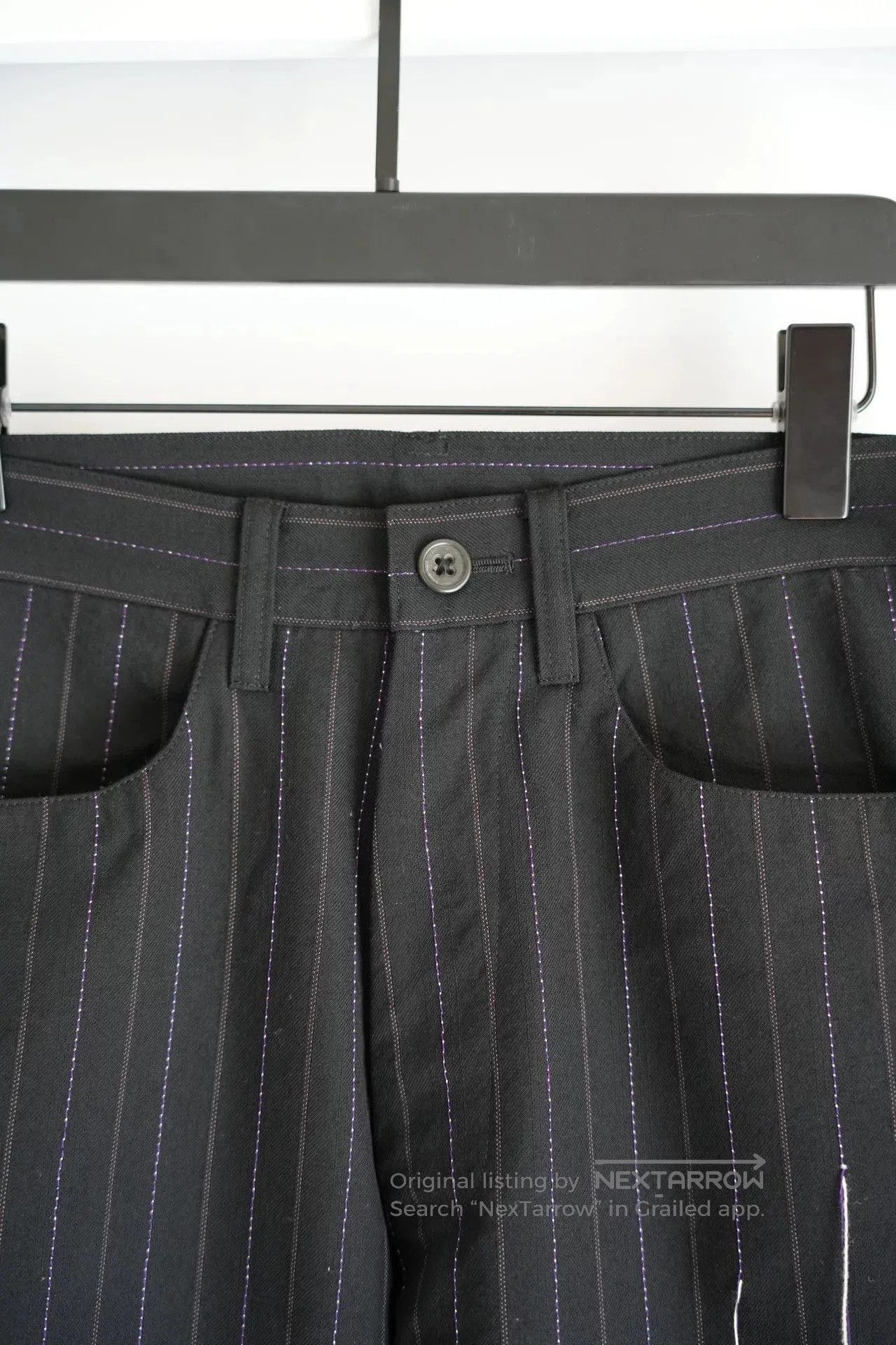 Yohji Yamamoto Yohji Yamamoto Striped Wool Trousers. Size US 40 / EU 56 - 4 Thumbnail