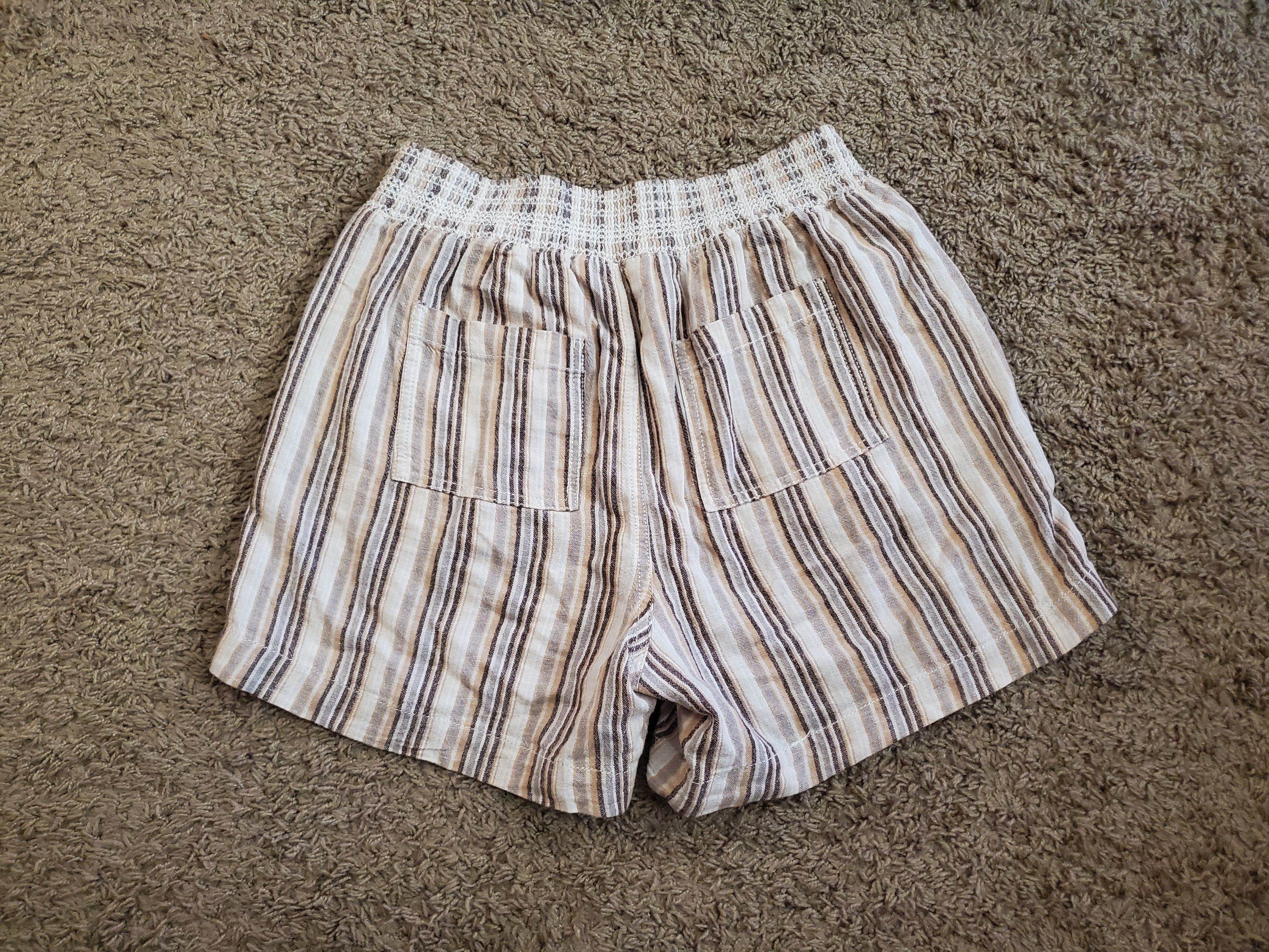 Other Women's Briggs striped linen blend shorts (size M) Size 27" / US 4 / IT 40 - 2 Thumbnail