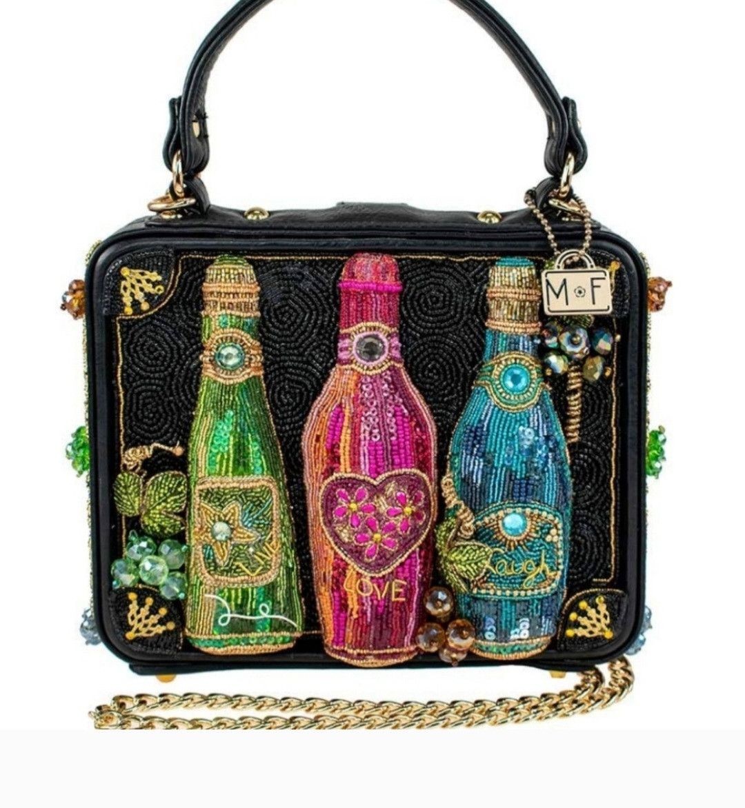 image of NWT Mary Frances In The Spirit Top Handle Handbag in Black, Women's